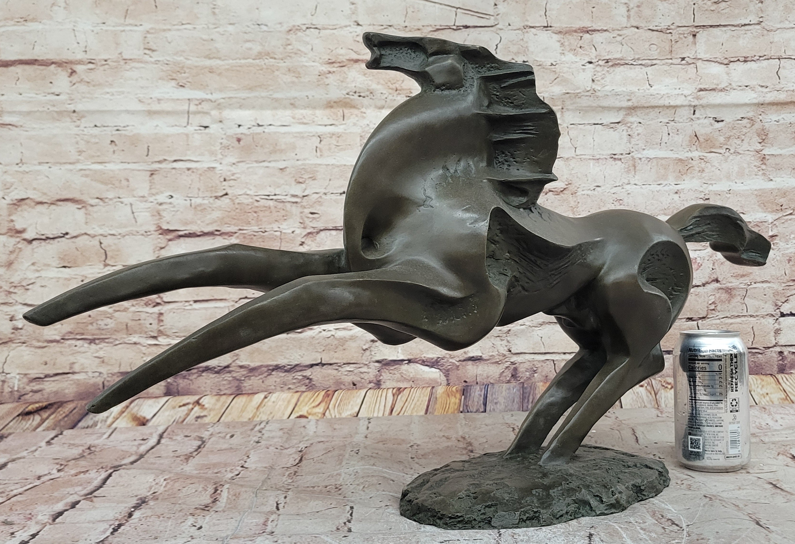 Abstract Bronze Stallion; Modern Equine Sculpture for Contemporary Décor