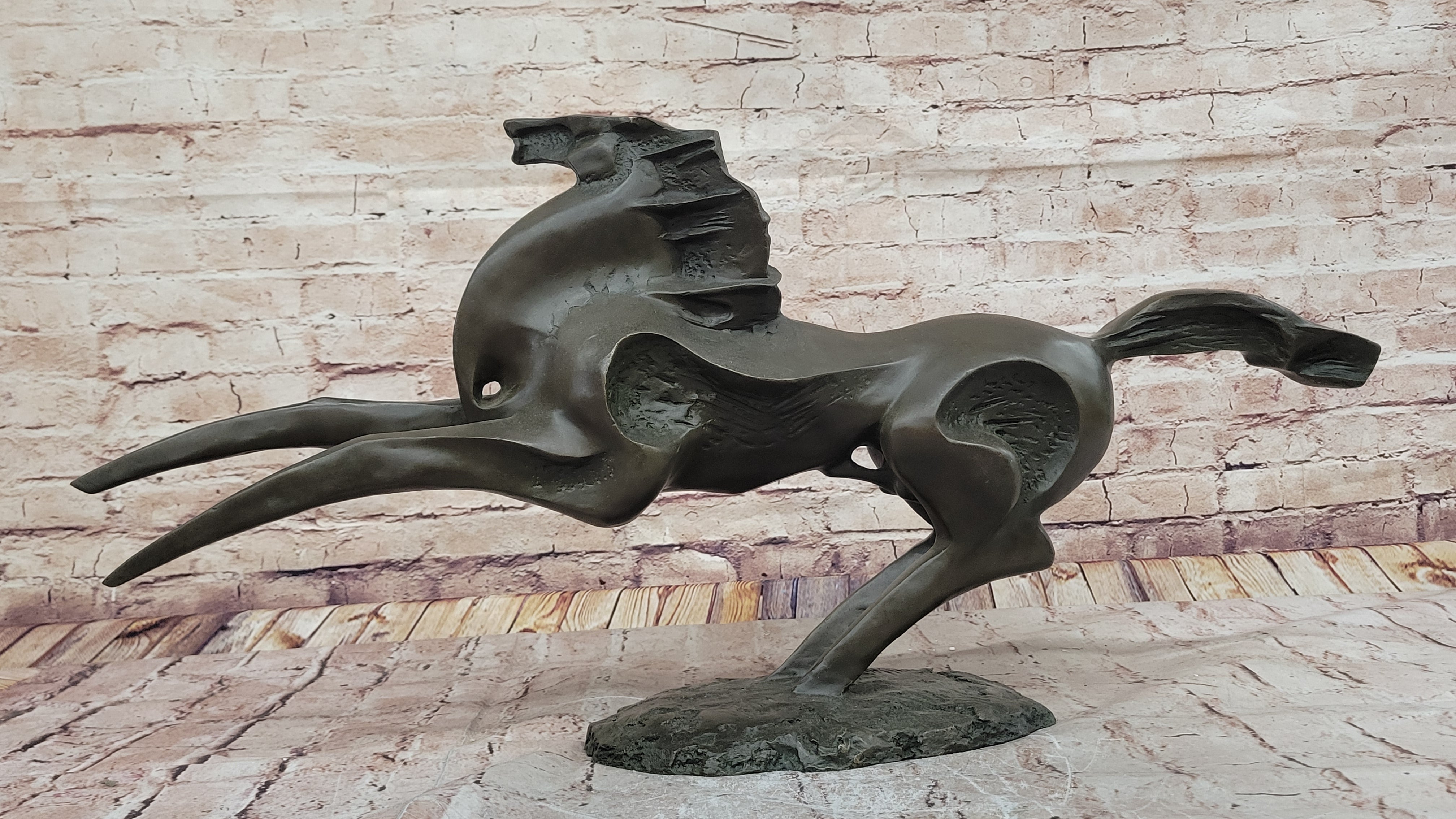 Abstract Bronze Stallion; Modern Equine Sculpture for Contemporary Décor