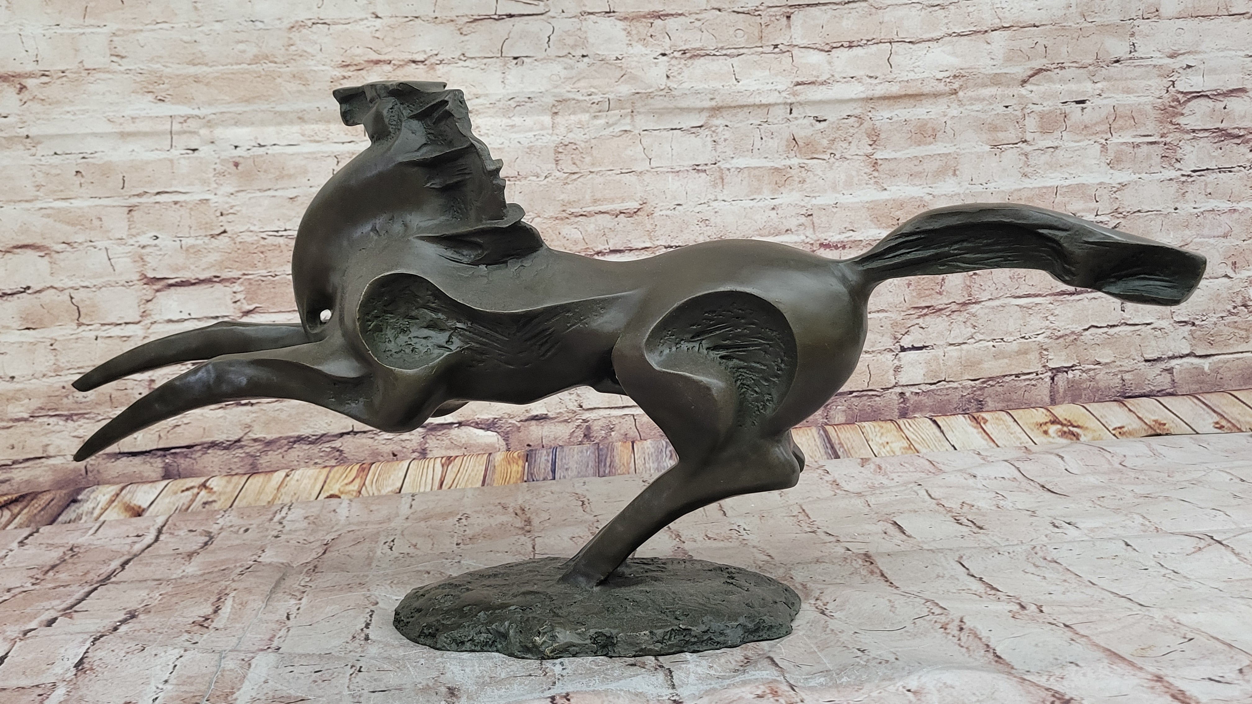 Abstract Bronze Stallion; Modern Equine Sculpture for Contemporary Décor