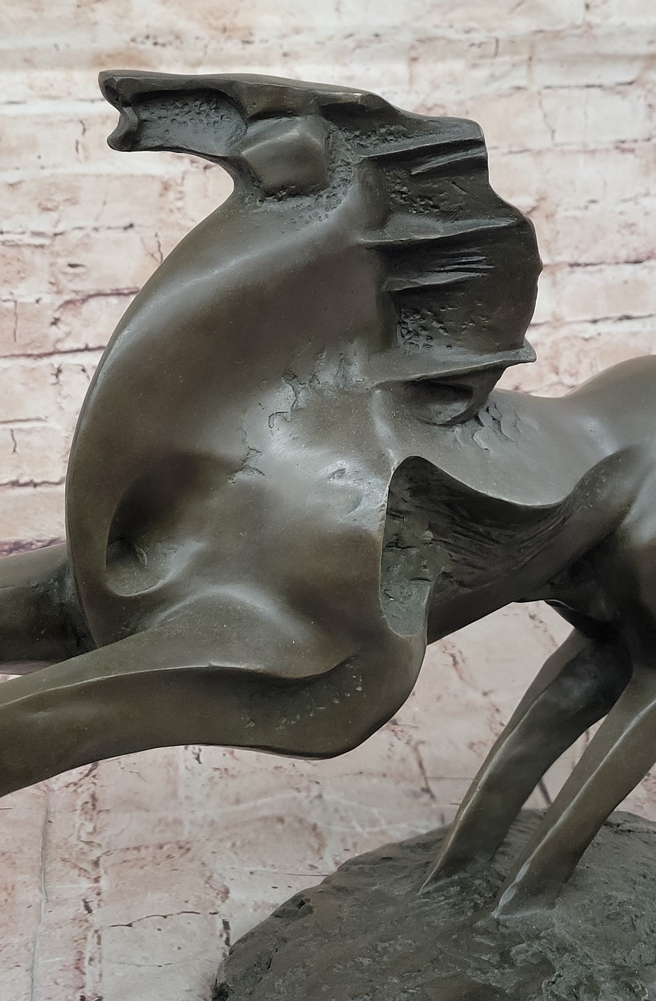 Abstract Bronze Stallion; Modern Equine Sculpture for Contemporary Décor