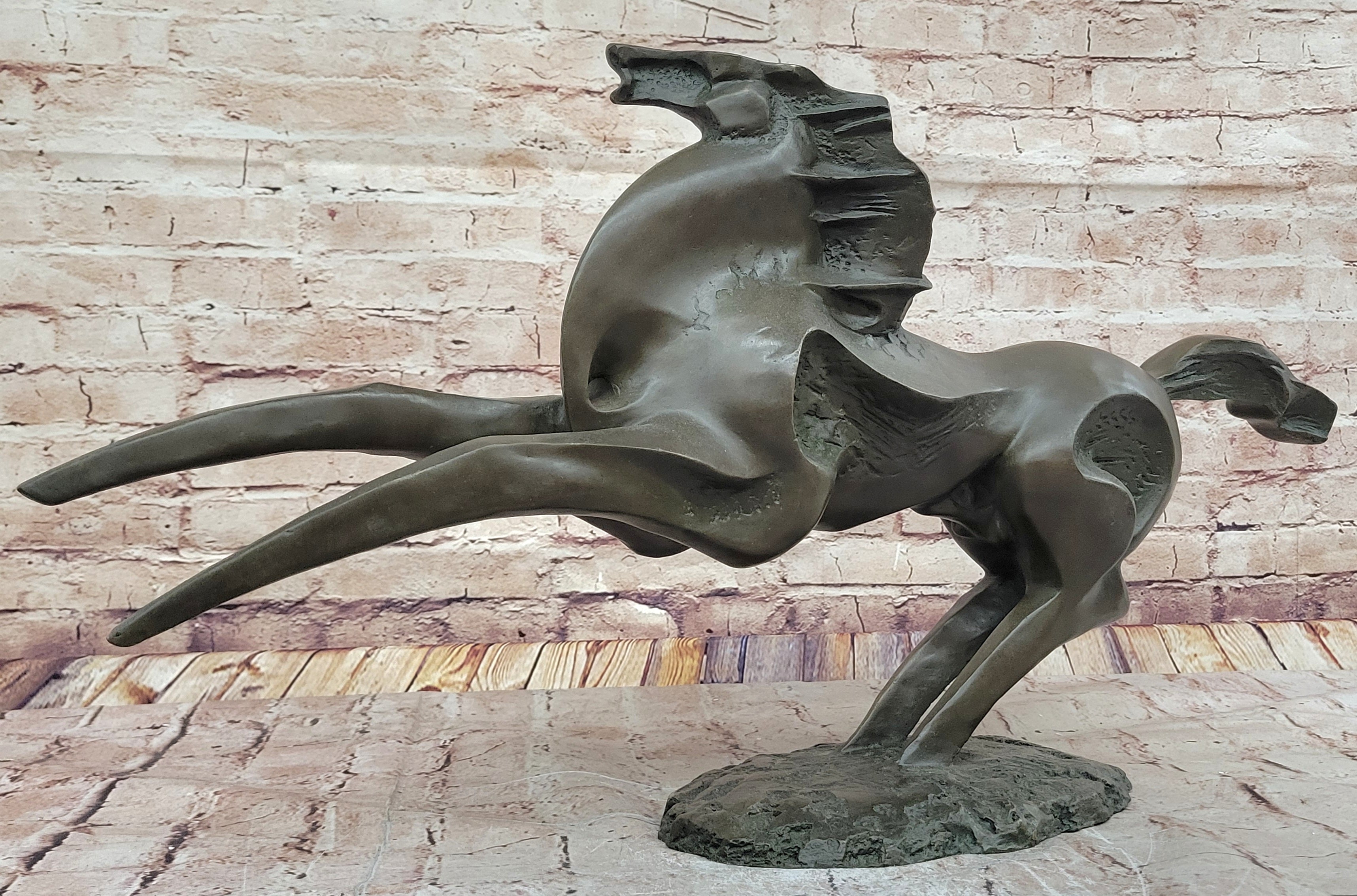 Abstract Bronze Stallion; Modern Equine Sculpture for Contemporary Décor