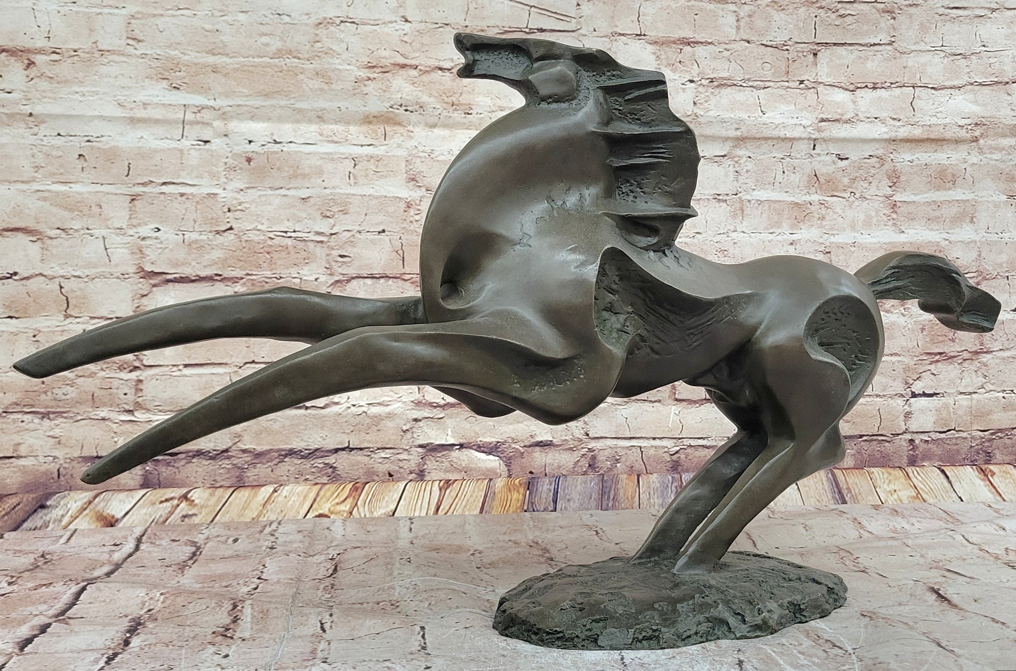 Abstract Bronze Stallion; Modern Equine Sculpture for Contemporary Dcor