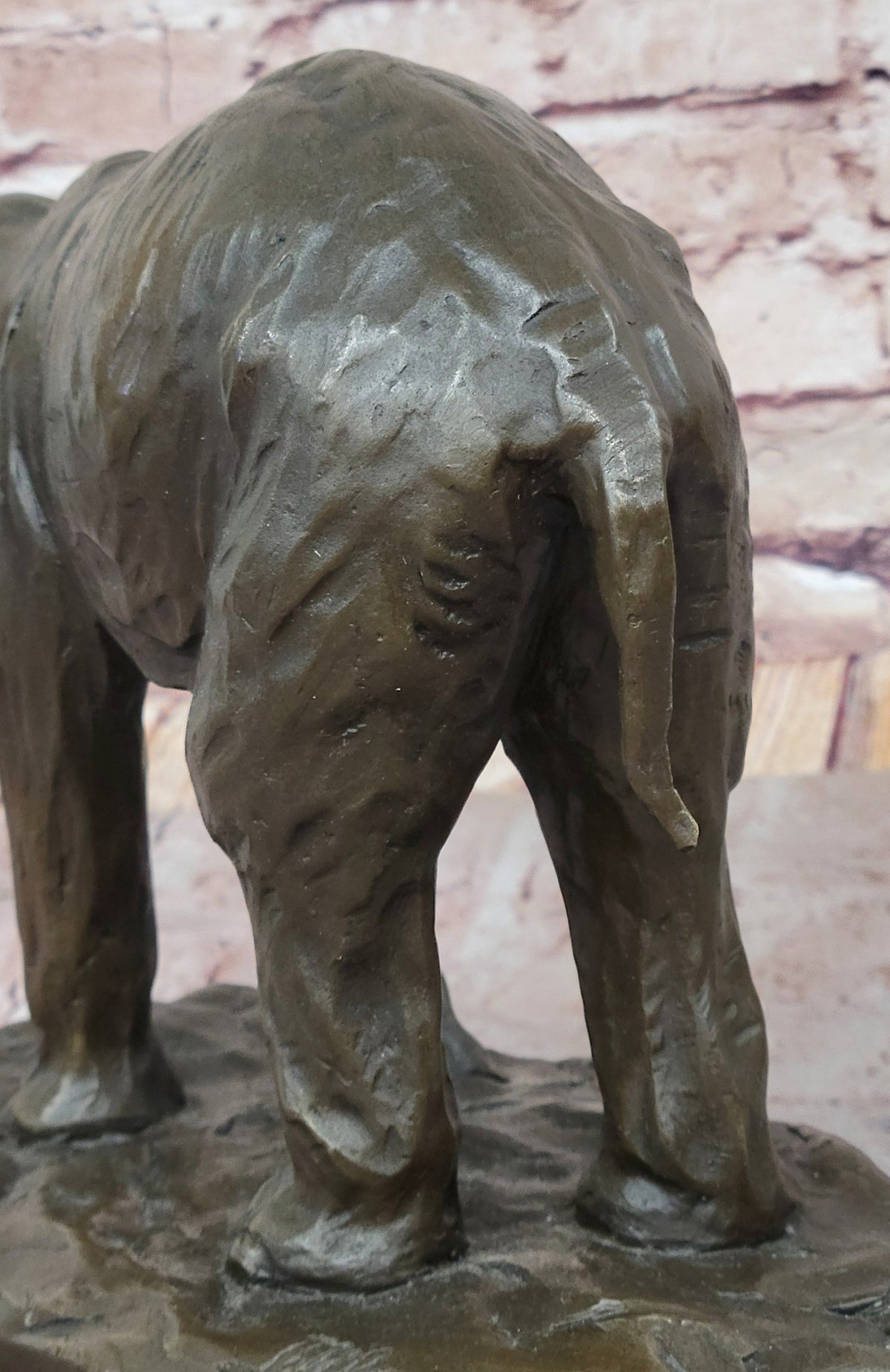Milo Elephant Bronze Sculpture; Stunning African Wildlife Art on Marble Base
