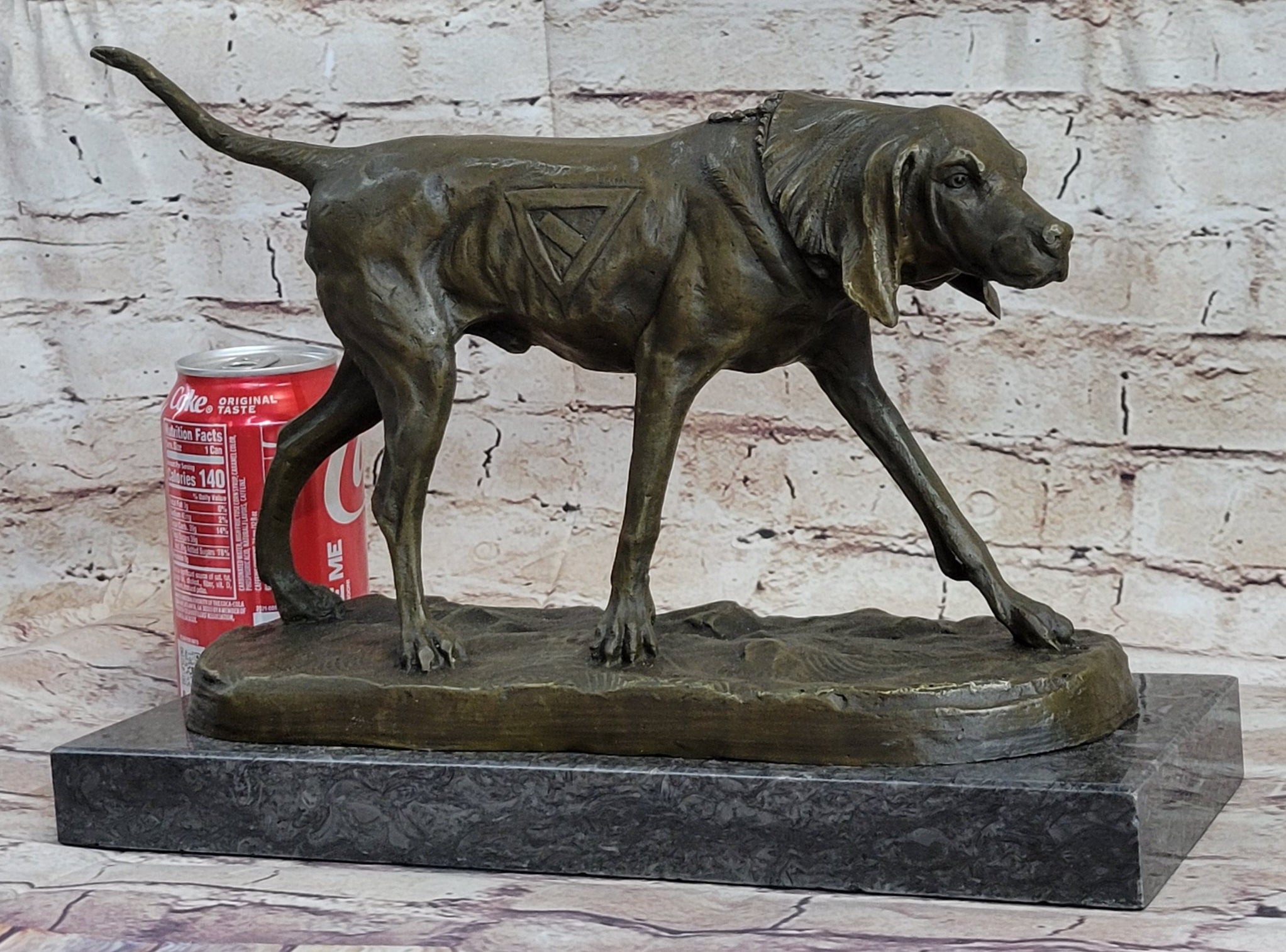 Service Dog Support Animal Bronze Statue Sculpture Figure 9.5