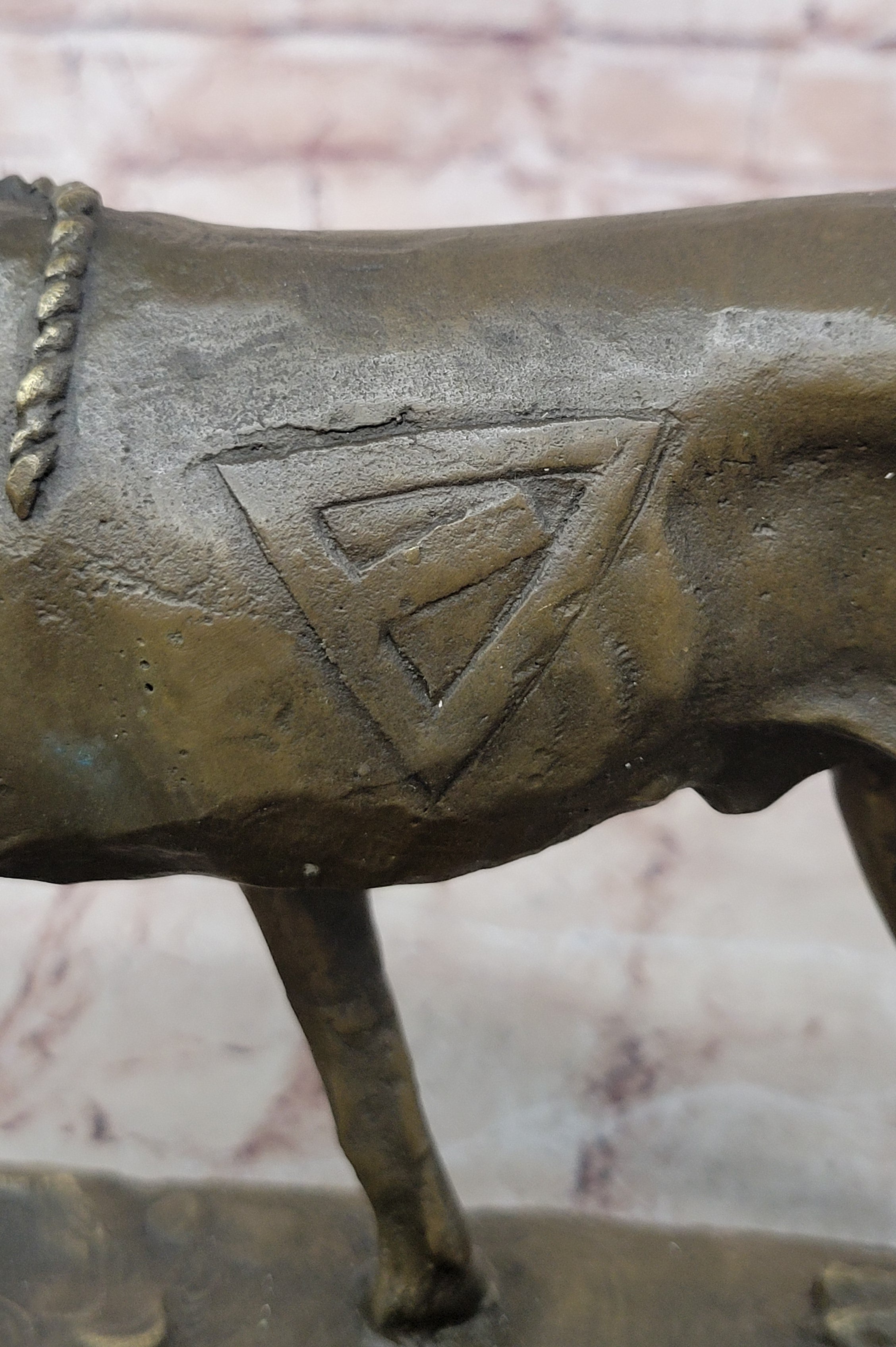 Service Dog Support Animal Bronze Statue Sculpture Figure 9.5" x 12"