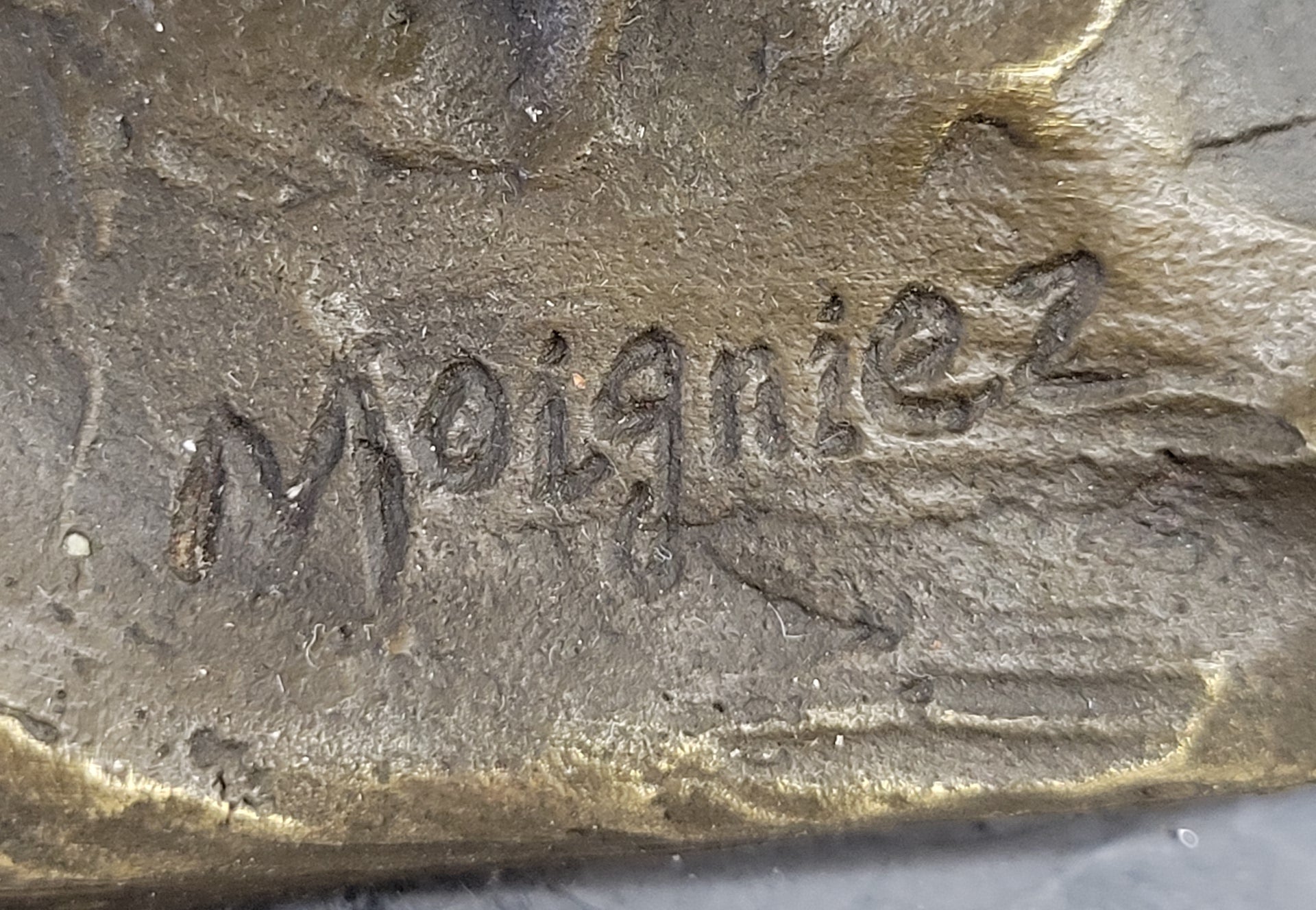 Service Dog Support Animal Bronze Statue Sculpture Figure 9.5" x 12"