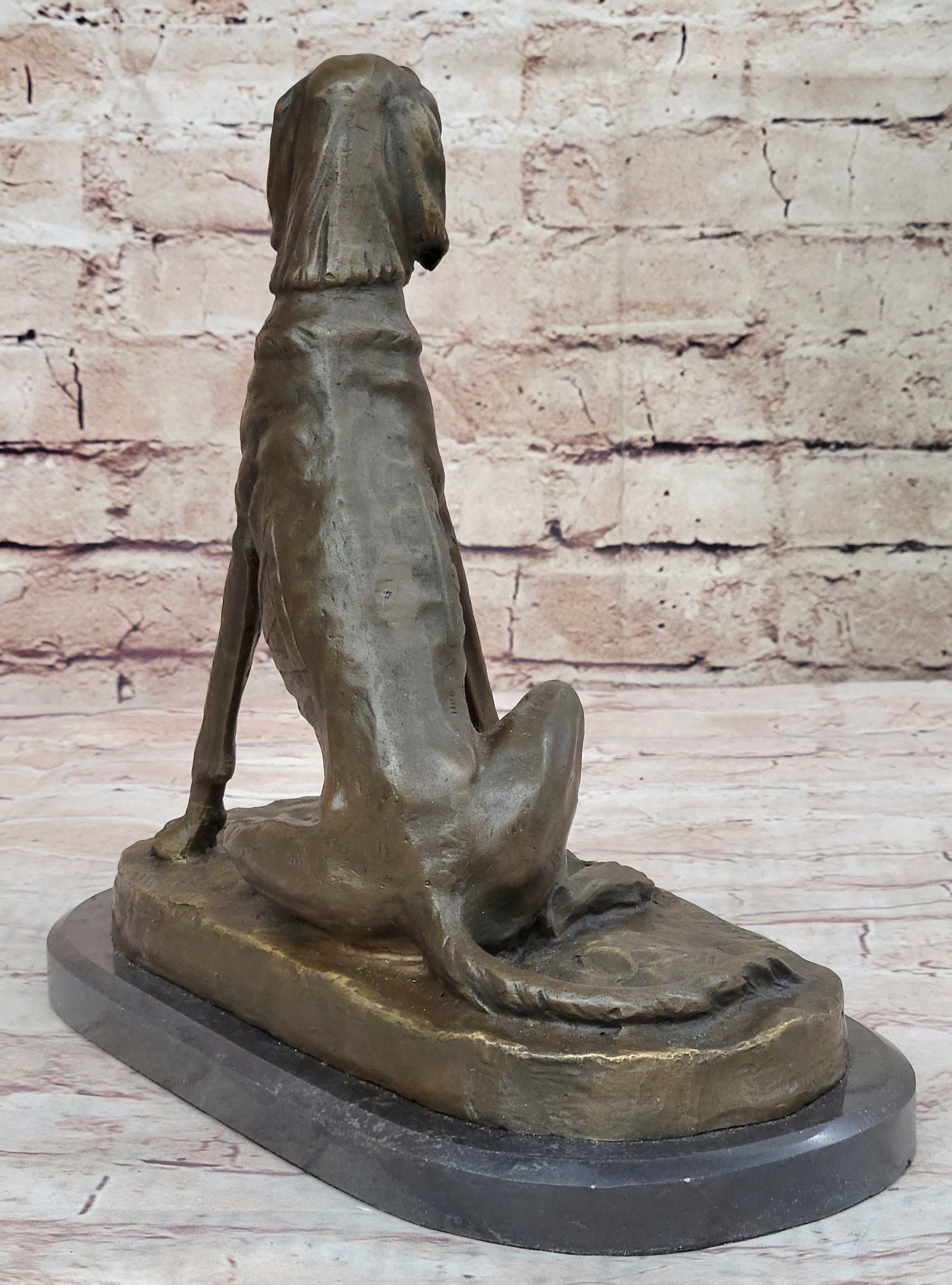 Bronze Service Dog w/ Vest Statue Sculpture Figure Figurine 10" x 10"
