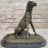 Bronze Service Dog w/ Vest Statue Sculpture Figure Figurine 10” x 10”