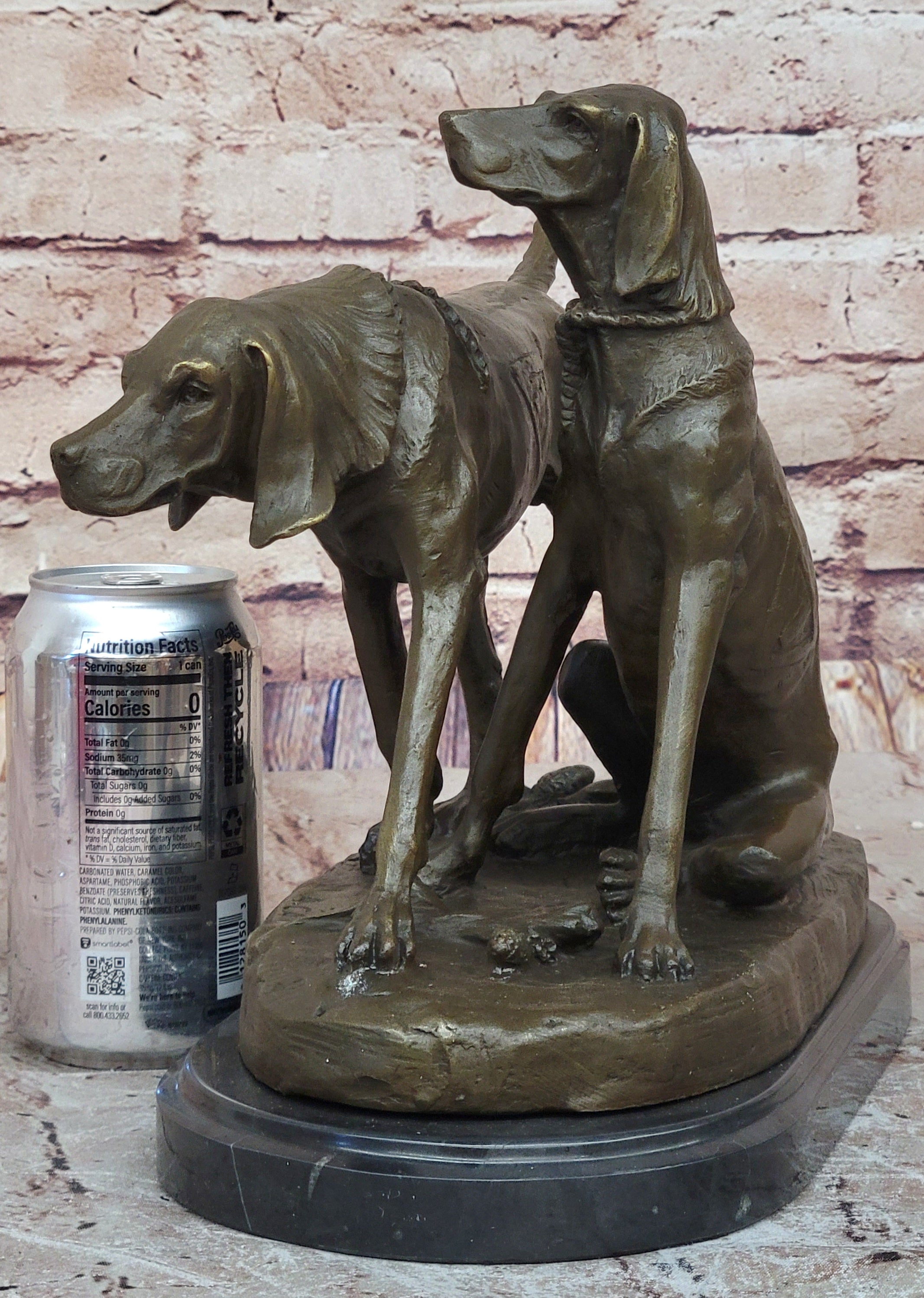 Service Dogs Hunting Hound Retriever Dog Hot Cast Bronze Sculpture Statue Decor