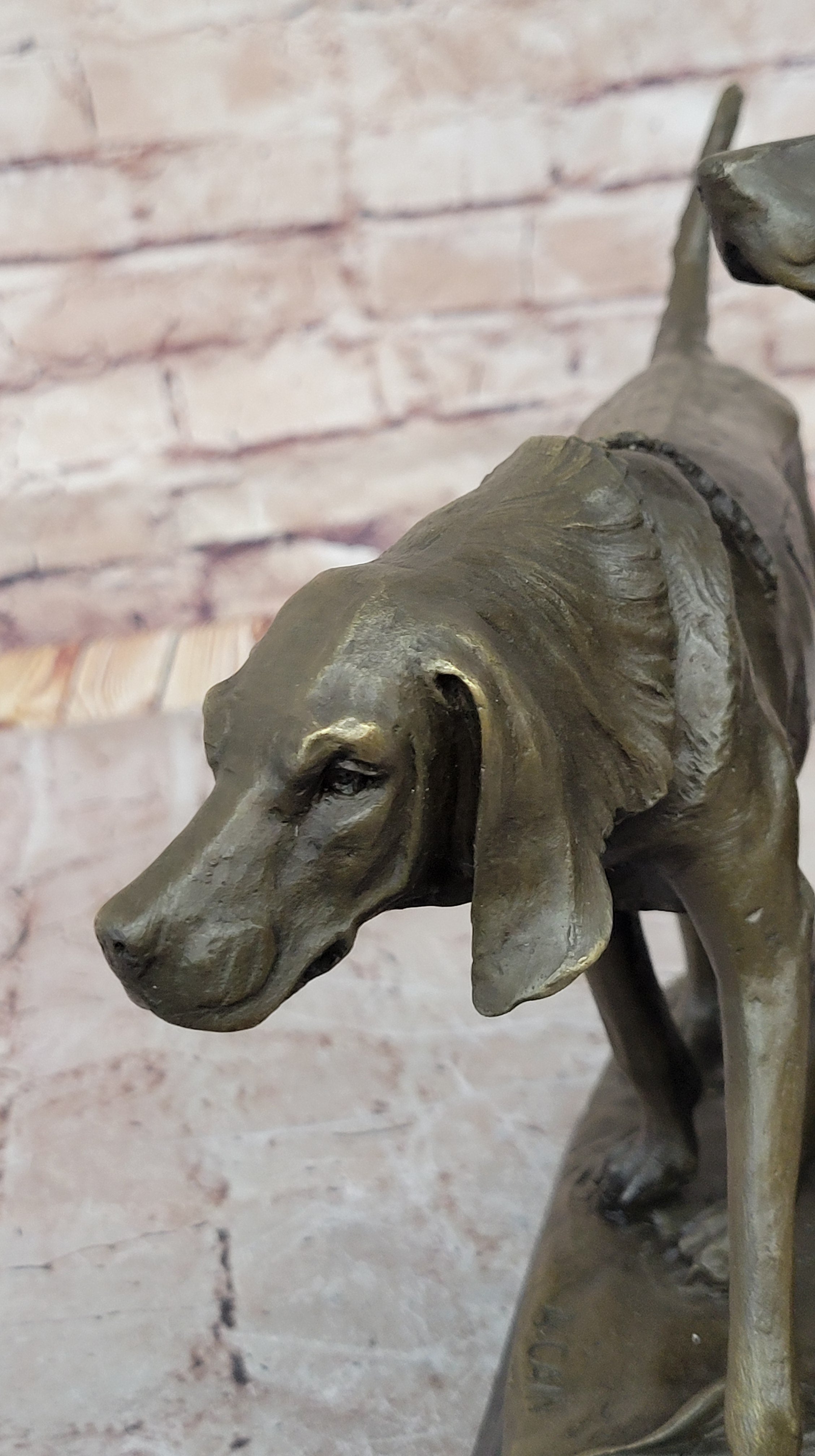 Service Dogs Hunting Hound Retriever Dog Hot Cast Bronze Sculpture Statue Decor