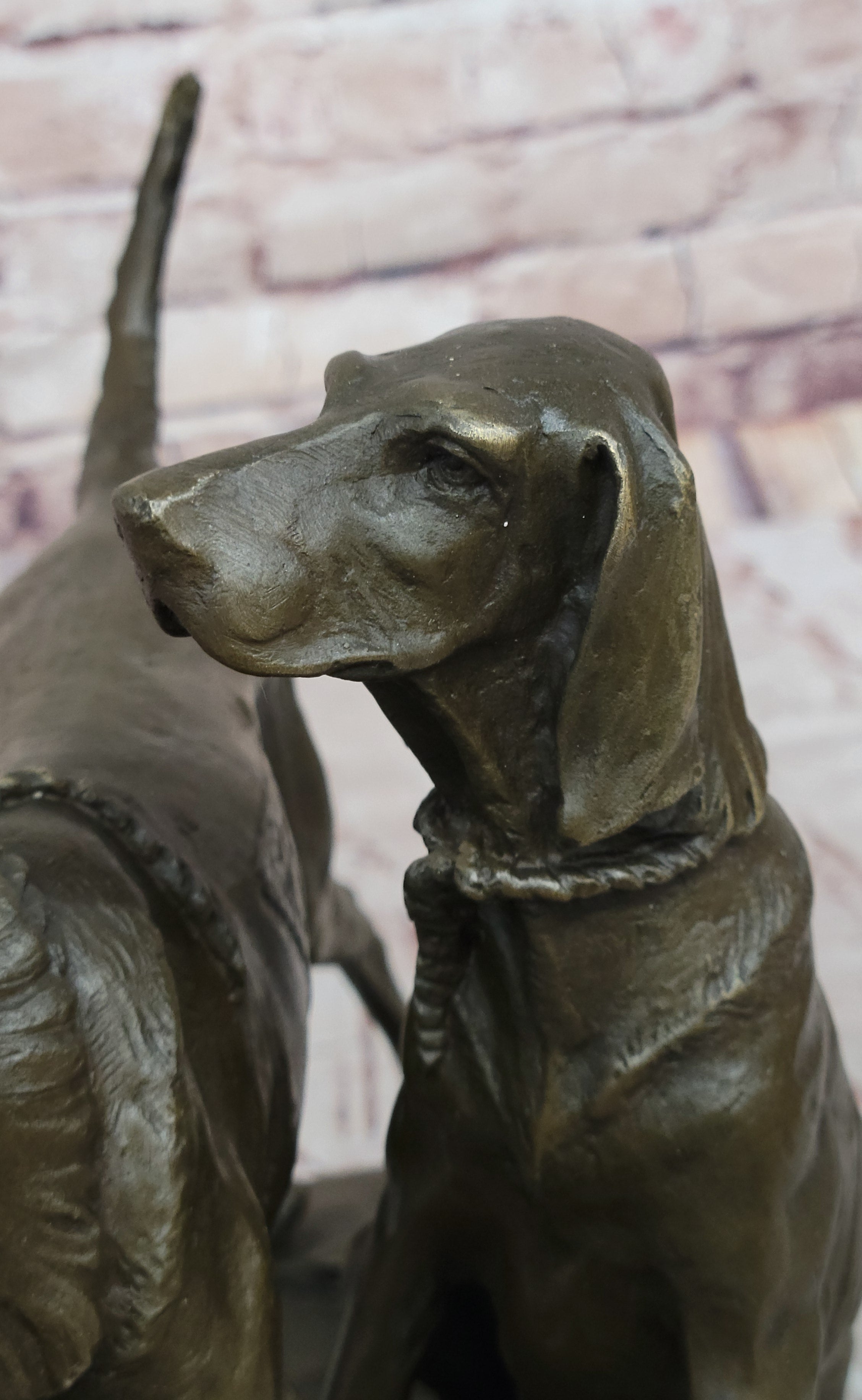 Service Dogs Hunting Hound Retriever Dog Hot Cast Bronze Sculpture Statue Decor