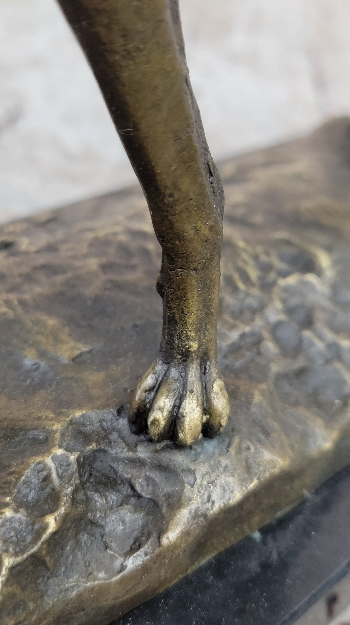 Greyhound Dog Bronze Metal Statue Sculpture Figure on Marble Base by Fremiet