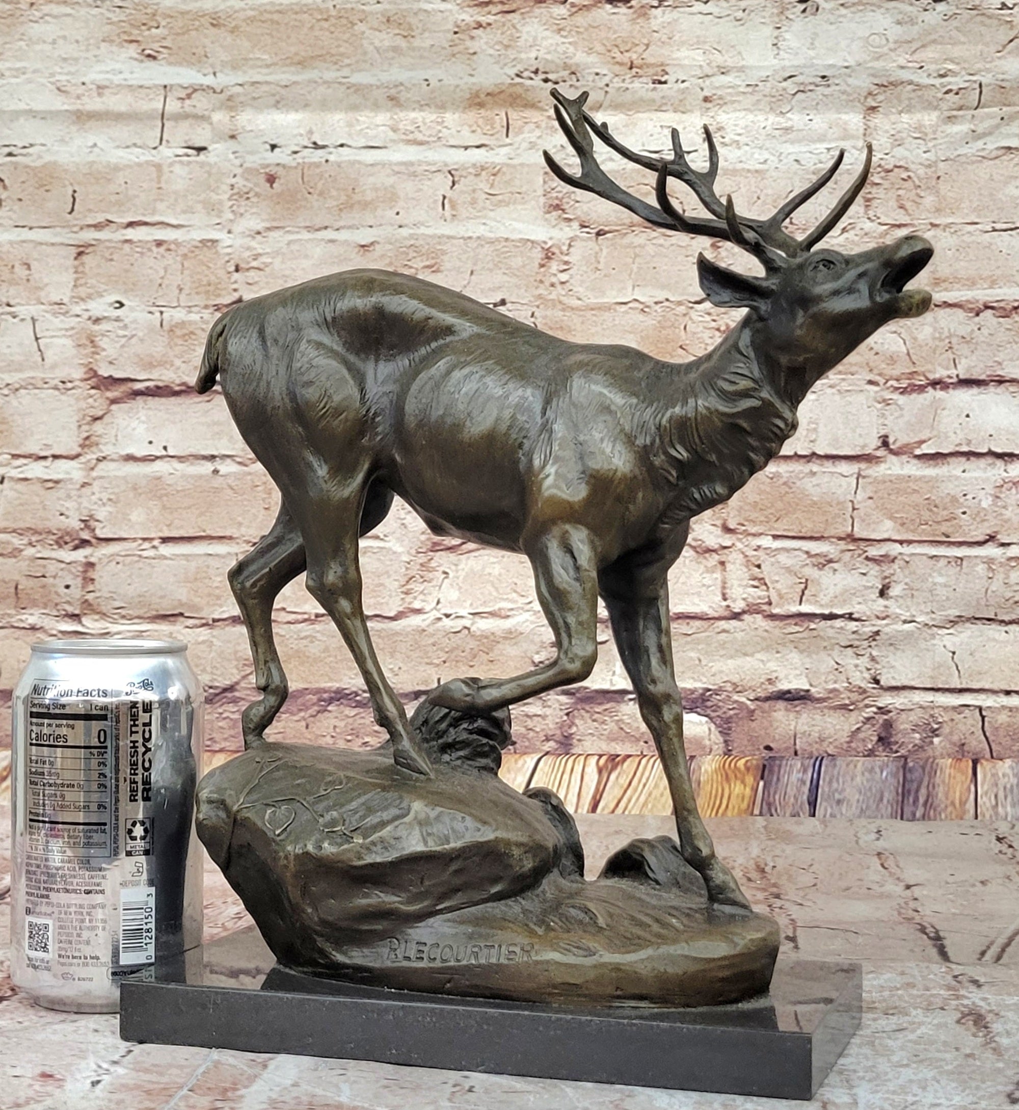 Milo "Stag by Lecourtier" Reproduction; Majestic Deer Bronze Sculpture