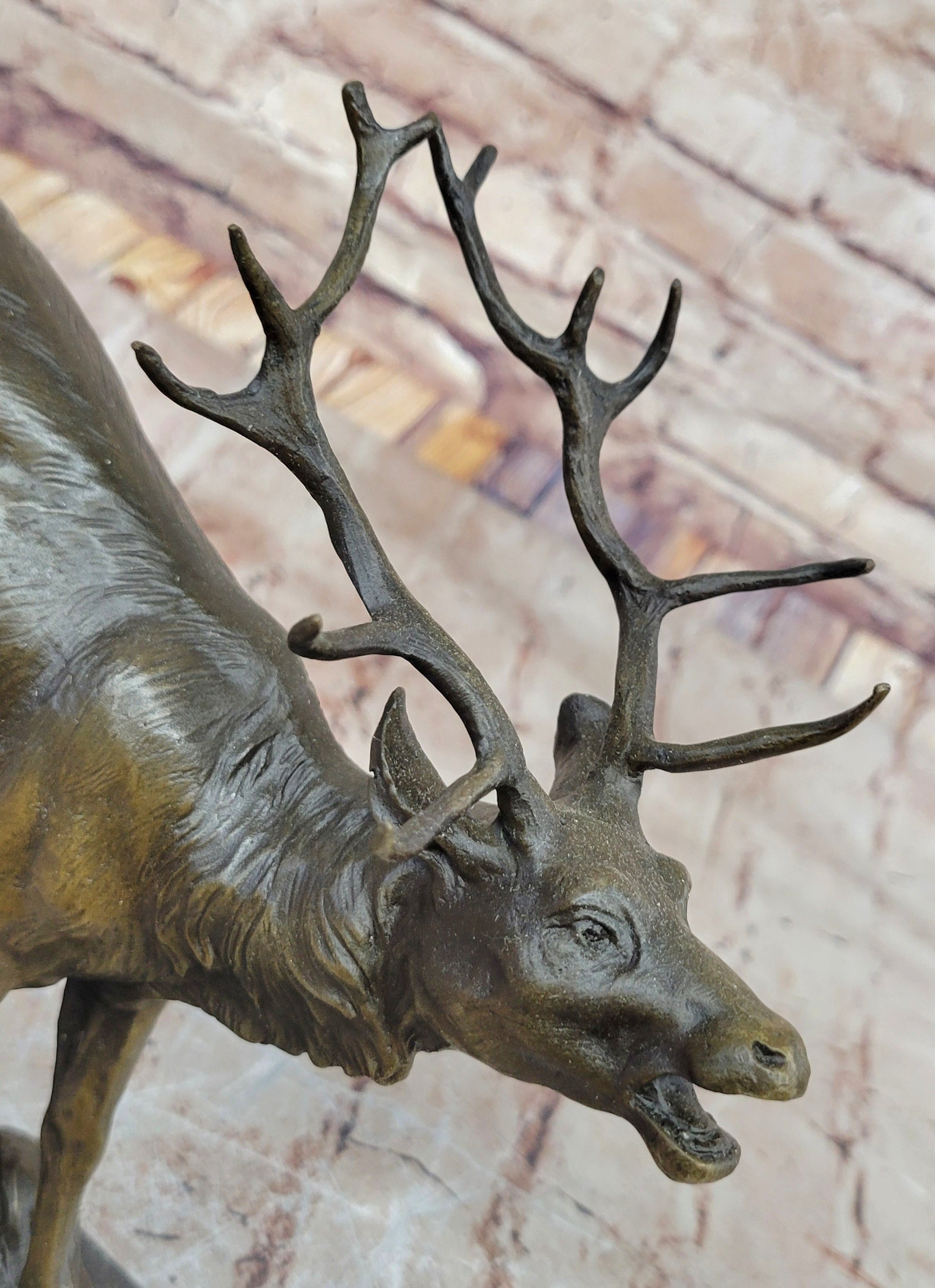 Milo "Stag by Lecourtier" Reproduction; Majestic Deer Bronze Sculpture