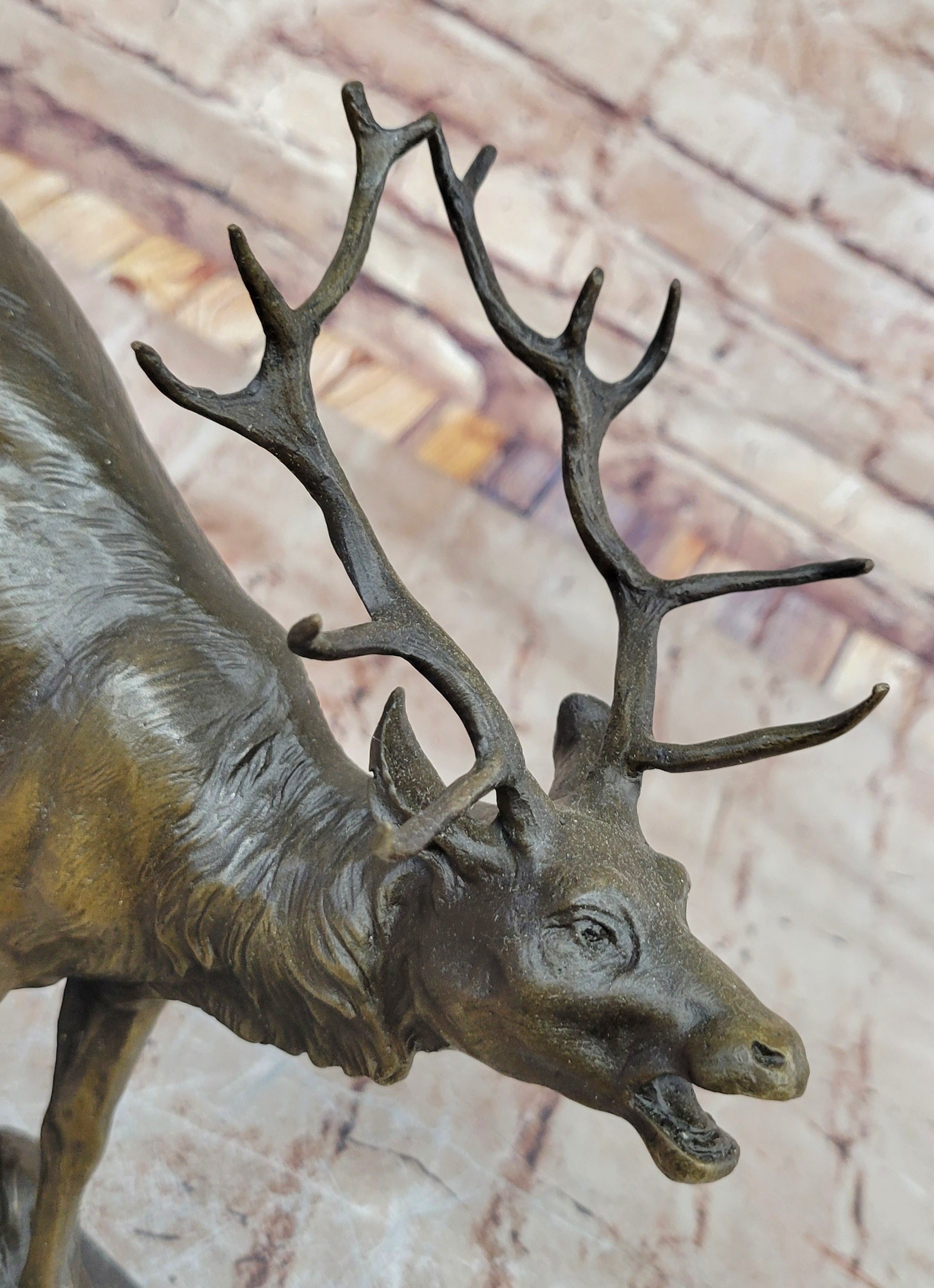 Milo "Stag by Lecourtier" Reproduction; Majestic Deer Bronze Sculpture