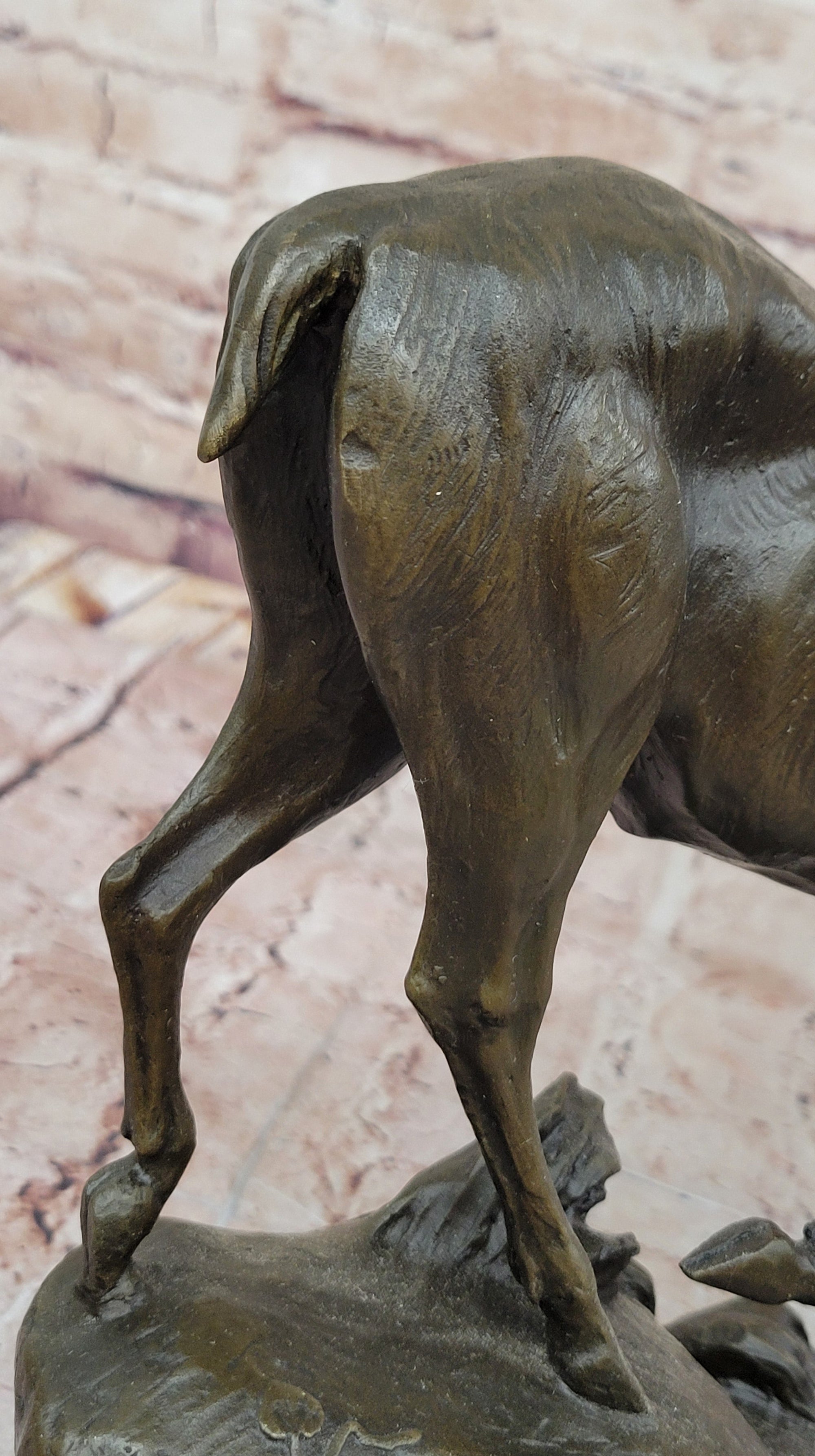 Milo "Stag by Lecourtier" Reproduction; Majestic Deer Bronze Sculpture