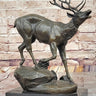 Milo “Stag by Lecourtier” Reproduction; Majestic Deer Bronze Sculpture