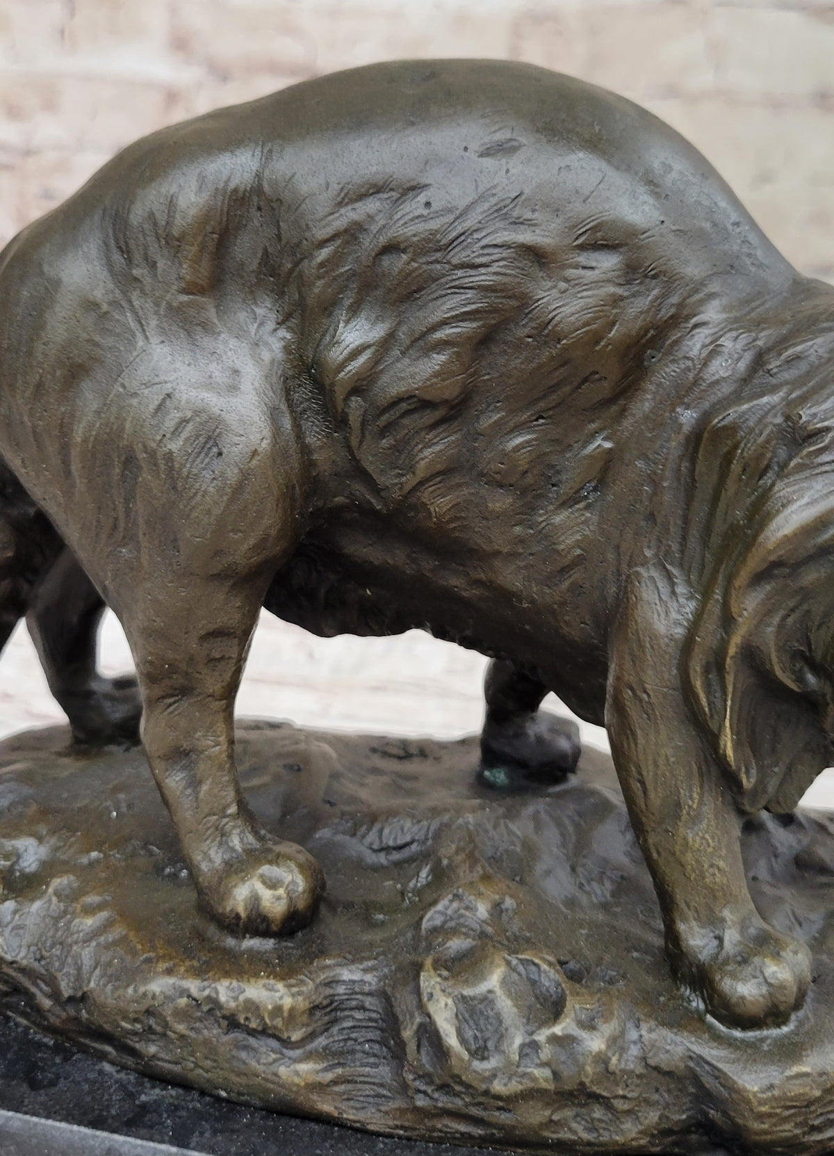 Persian Cat by Charles Emile Jonchery Bronze Sculpture Figurine Collectible 7" x 9.5"