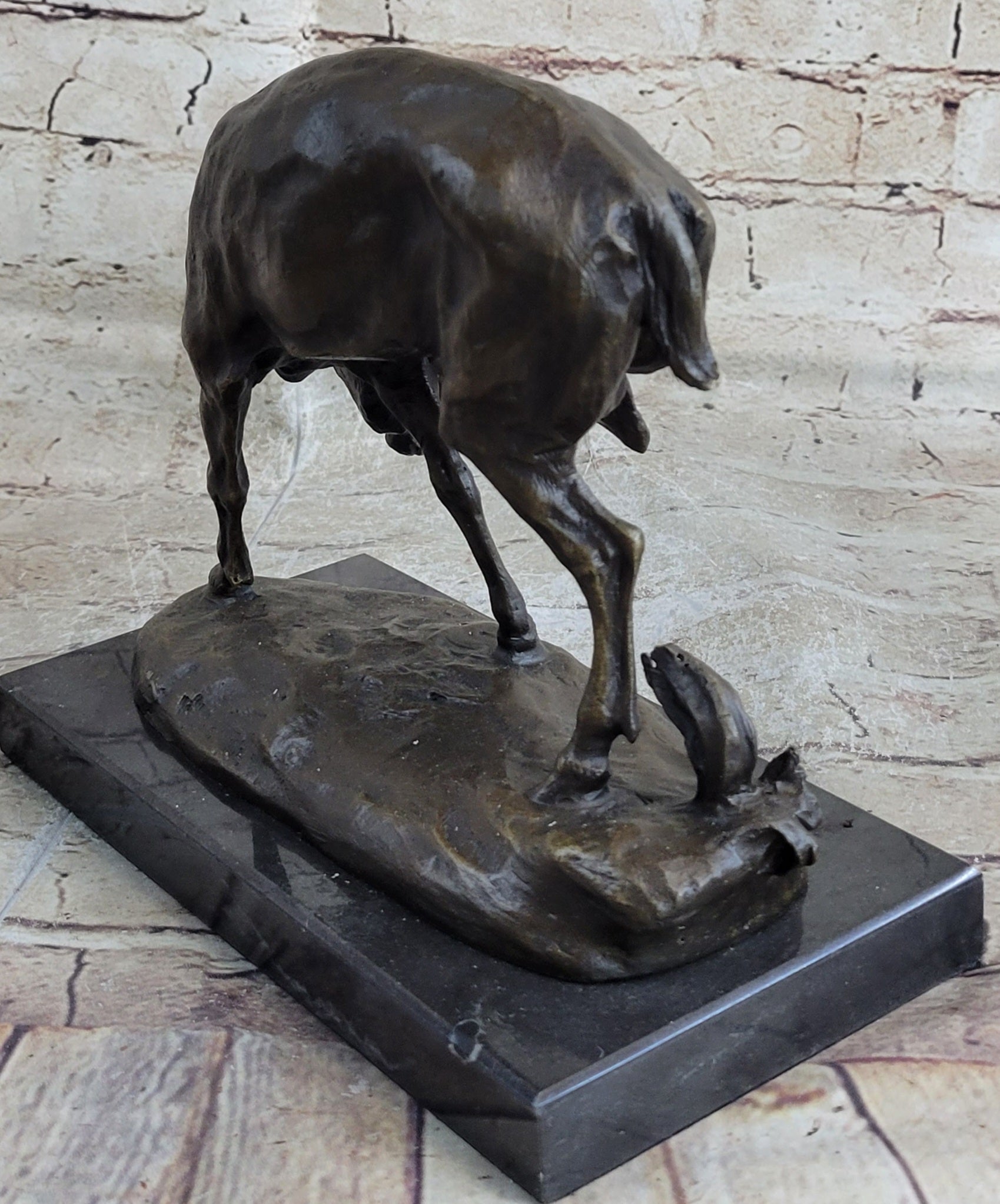 Buck Deer Elk Stag Wildlife Art Cabin Lodge Sportsman Art Bronze Marble Statue