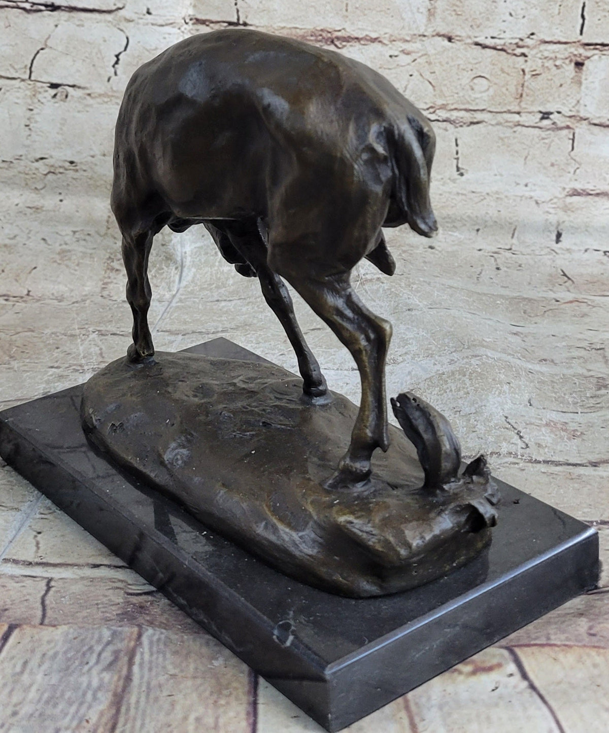 Buck Deer Elk Stag Wildlife Art Cabin Lodge Sportsman Art Bronze Marble Statue