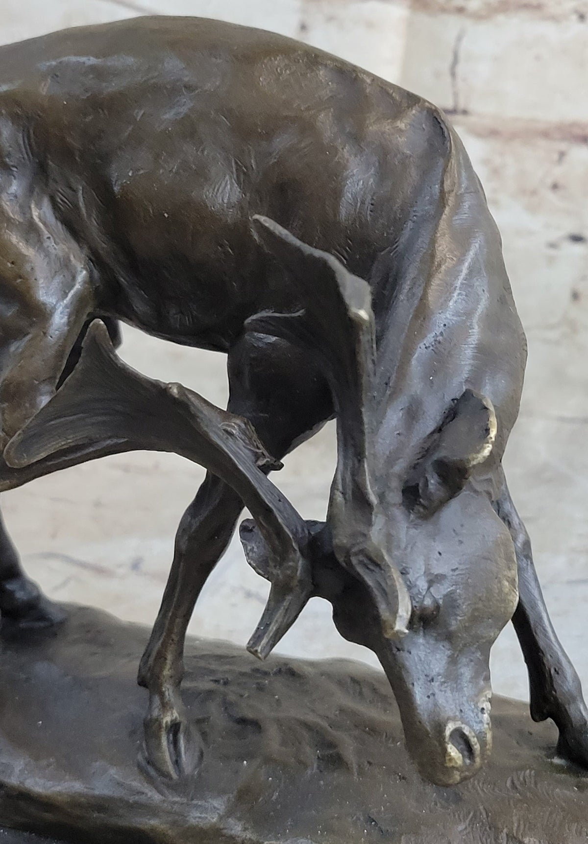 Buck Deer Elk Stag Wildlife Art Cabin Lodge Sportsman Art Bronze Marble Statue