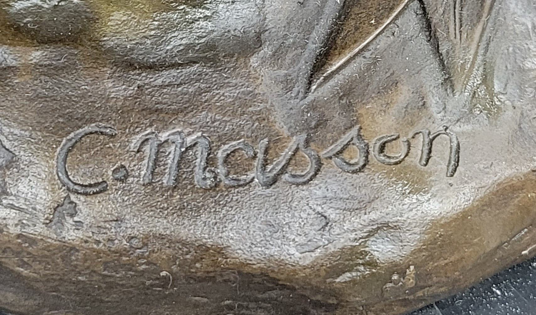 Bronze Sculpture Statue of a Gorilla vs. Lion by Clovis Edmon Masson