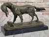 Hot Cast Bronze Golden Retriever Hunting Dog w/ Quail Statue Sculpture Art Decor