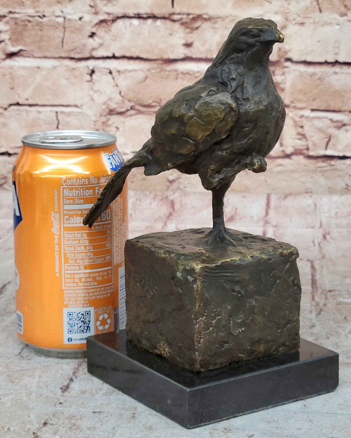 Bronze Metal Bird Sculpture Statue Figure Crude Style Original Art