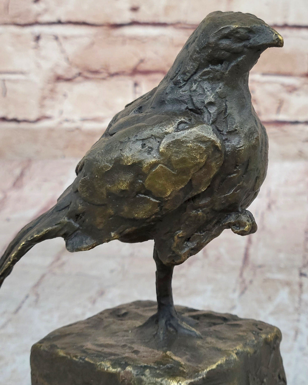 Bronze Metal Bird Sculpture Statue Figure Crude Style Original Art
