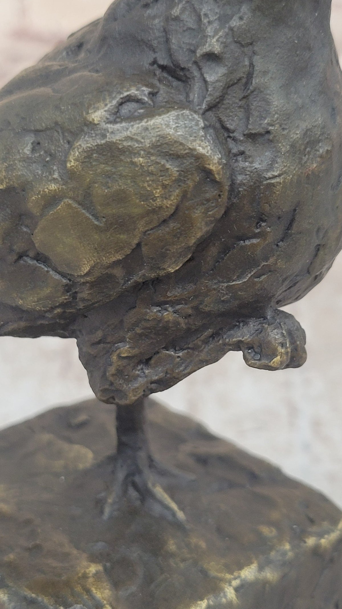 Bronze Metal Bird Sculpture Statue Figure Crude Style Original Art