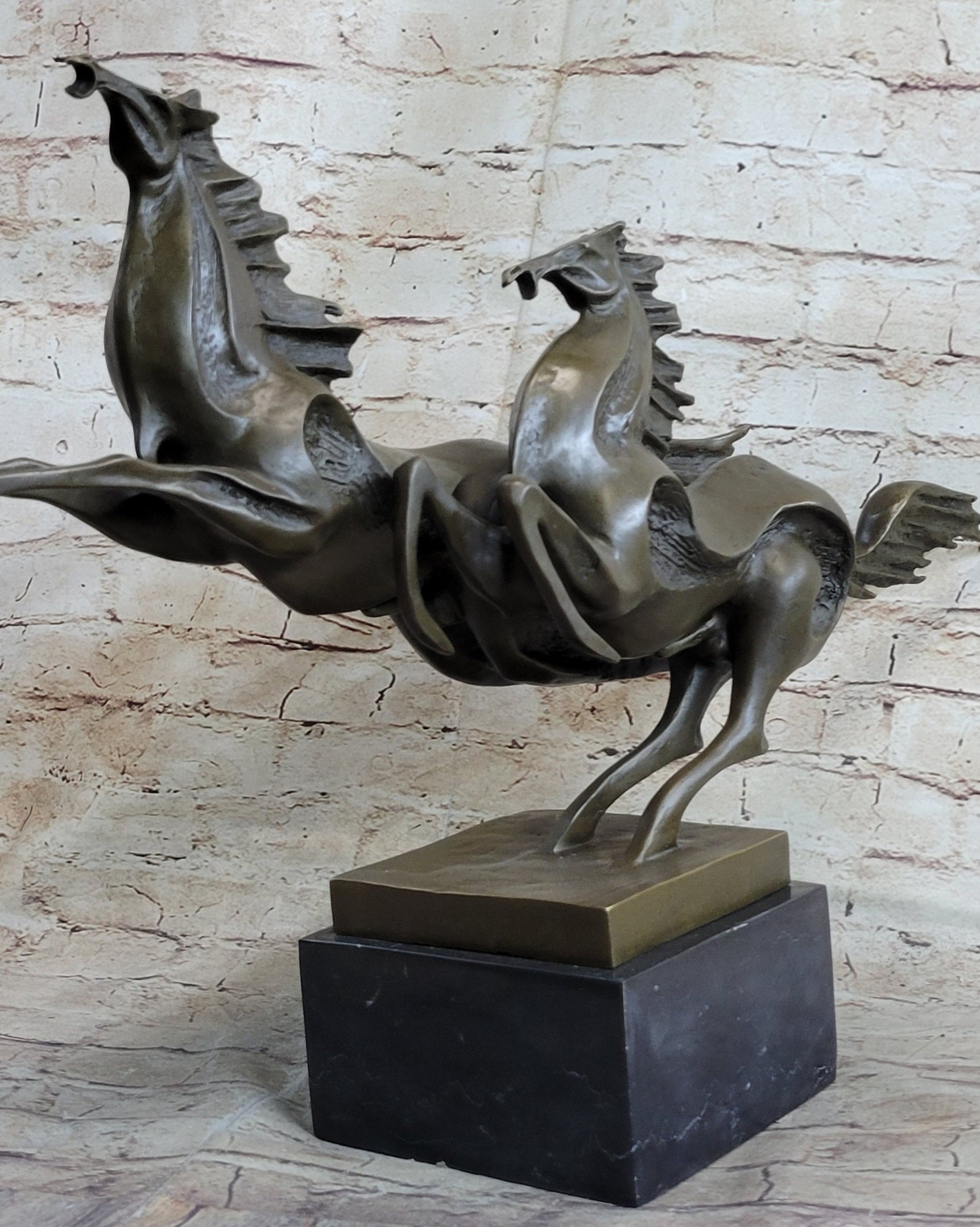 Abstract Galloping Horses Bronze Sculpture Original Equine Art Signed by Milo