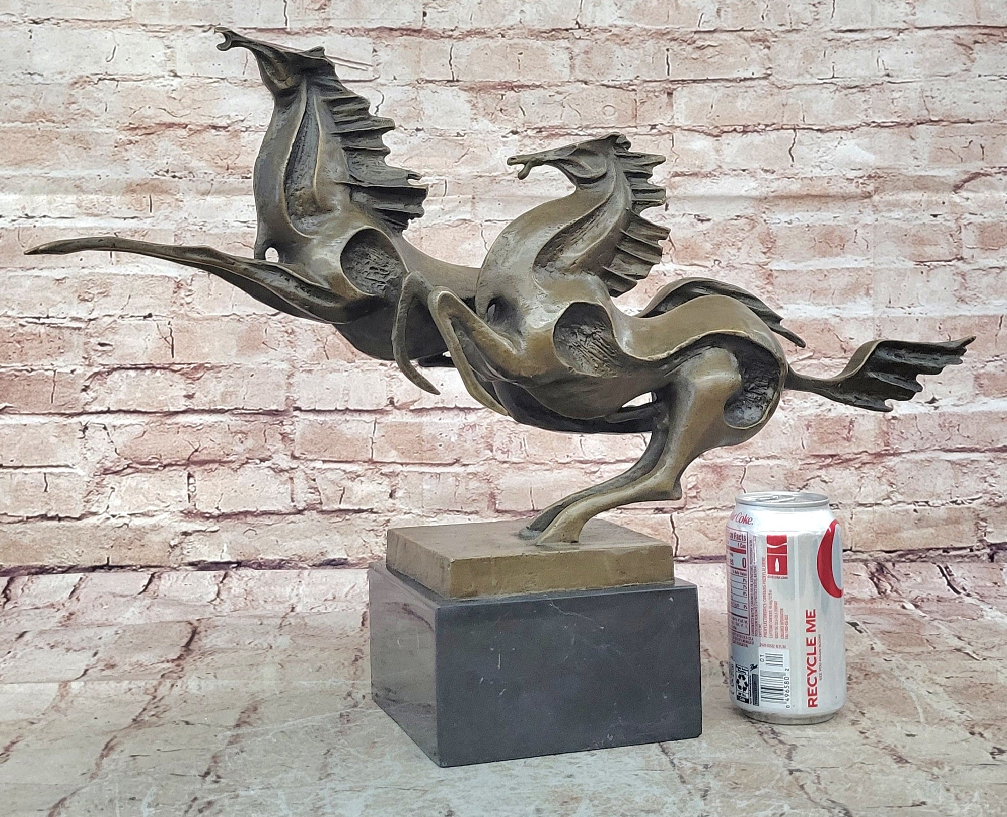 Abstract Galloping Horses Bronze Sculpture Original Equine Art Signed by Milo