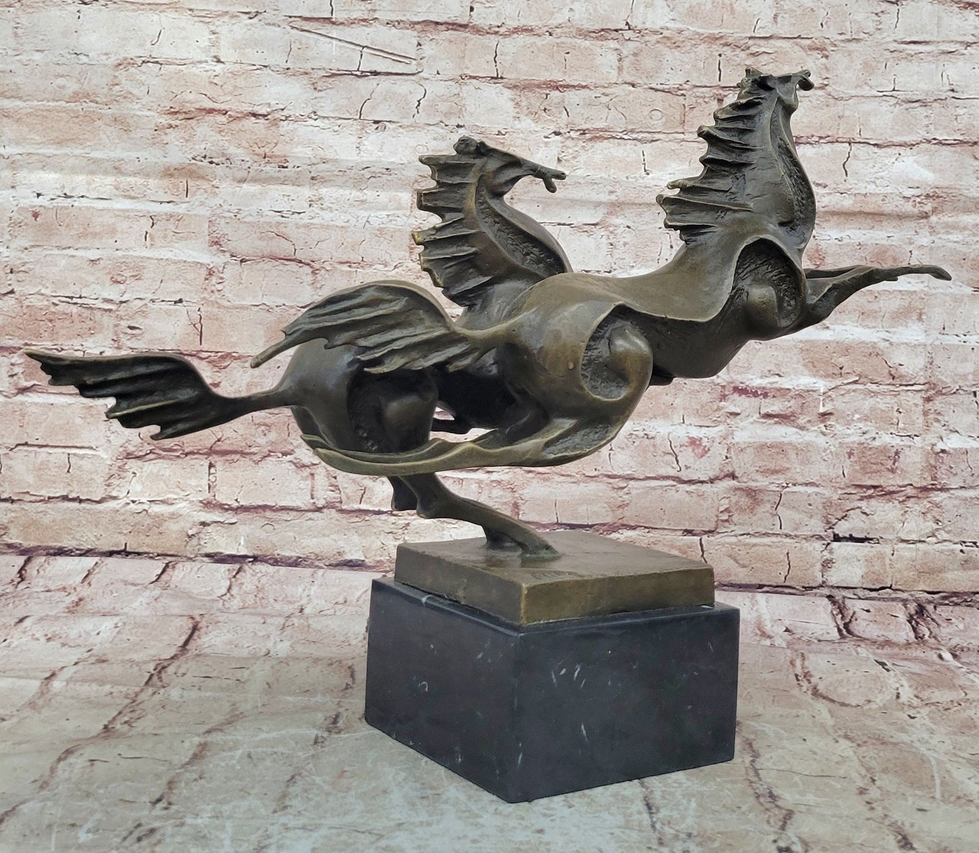 Abstract Galloping Horses Bronze Sculpture Original Equine Art Signed by Milo