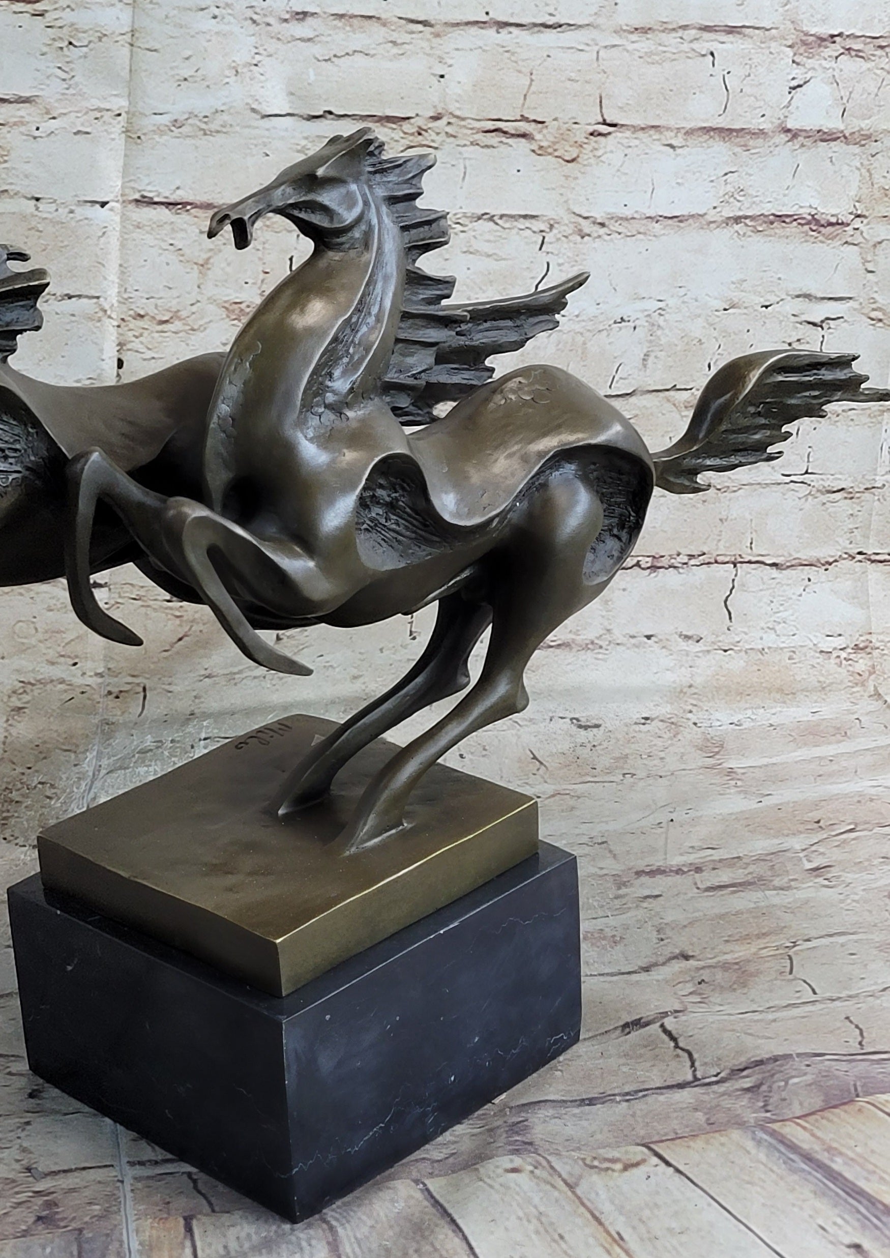 Abstract Galloping Horses Bronze Sculpture Original Equine Art Signed by Milo