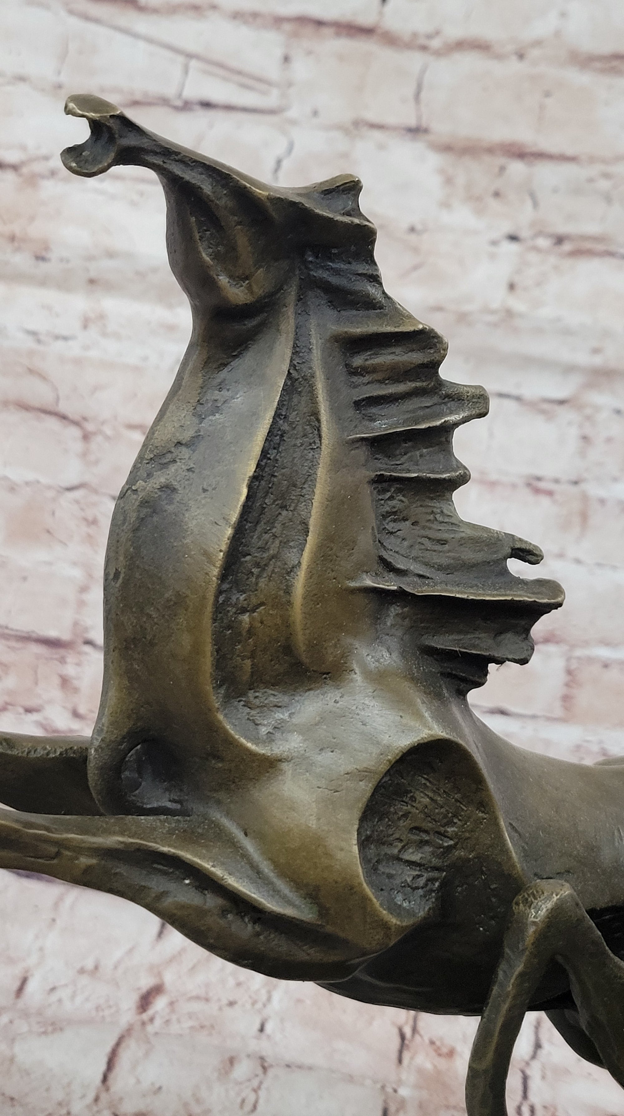 Abstract Galloping Horses Bronze Sculpture Original Equine Art Signed by Milo