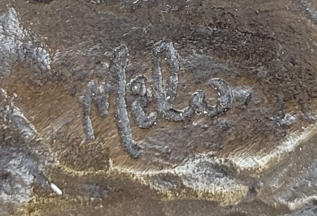 Signed Milo Male Deer Stag Buck Wildlife Bronze Sculpture Statue Figurine Art