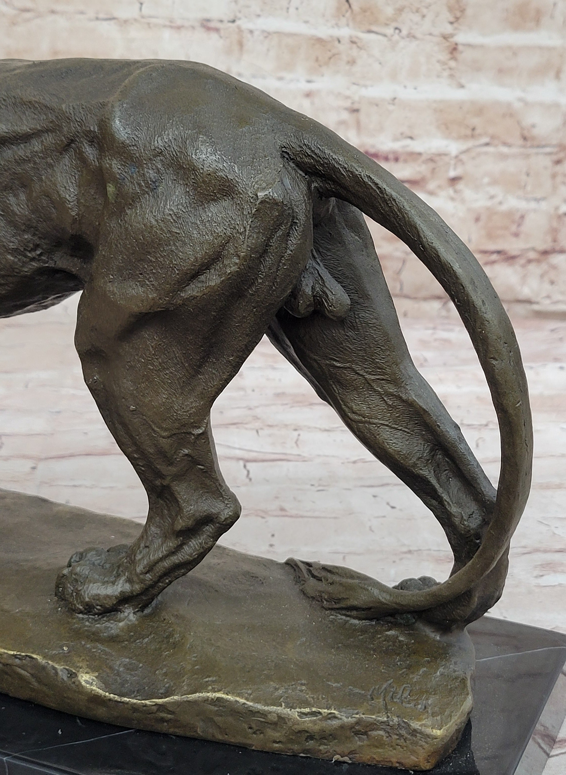 Young Male Lion Hot Cast Bronze Sculpture Wildlife Art Figure by Milo