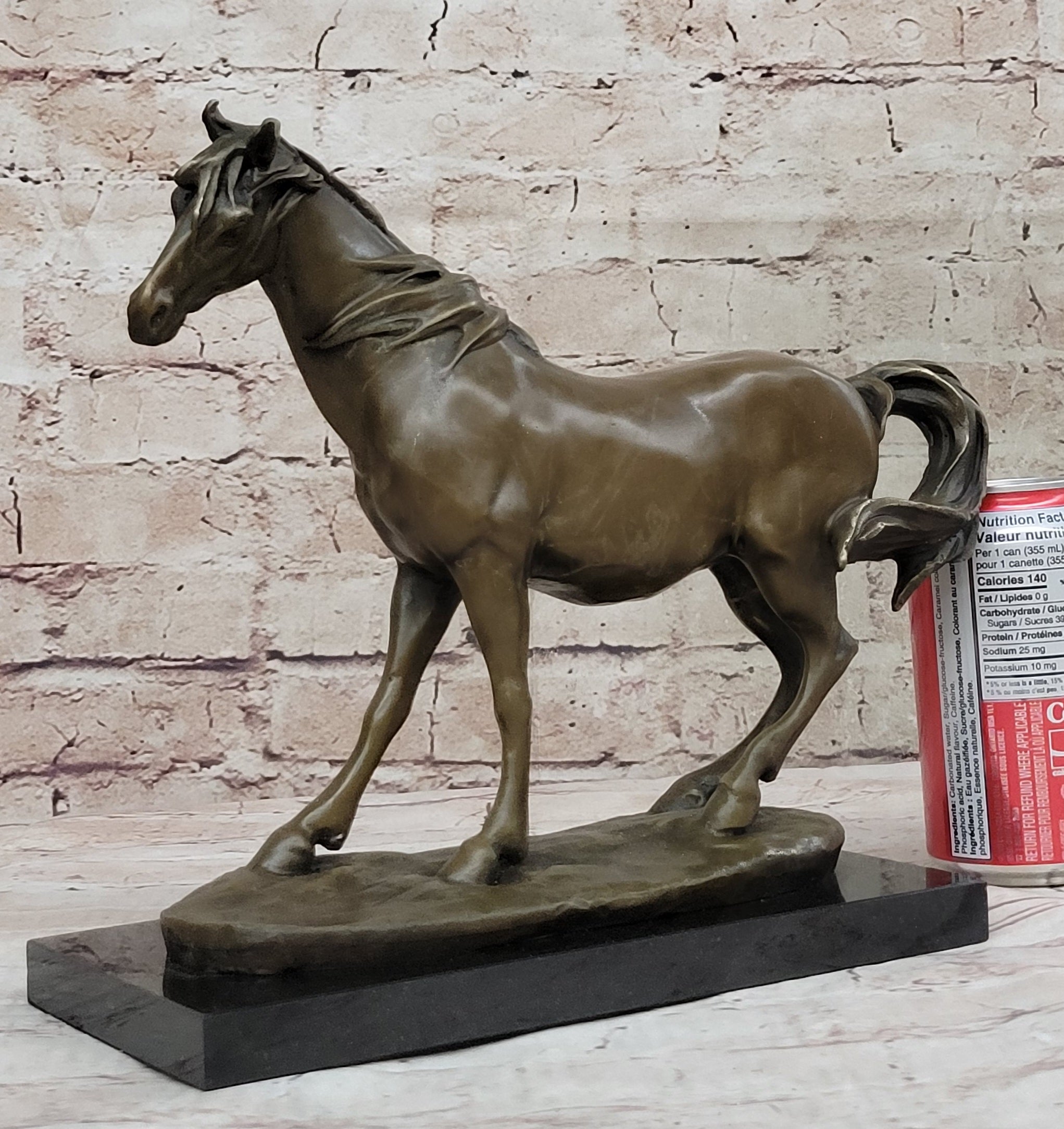 Arabian Horse Bronze Statue Sculpture PJ Mene Equestrian Stables Decor 10" x 11"