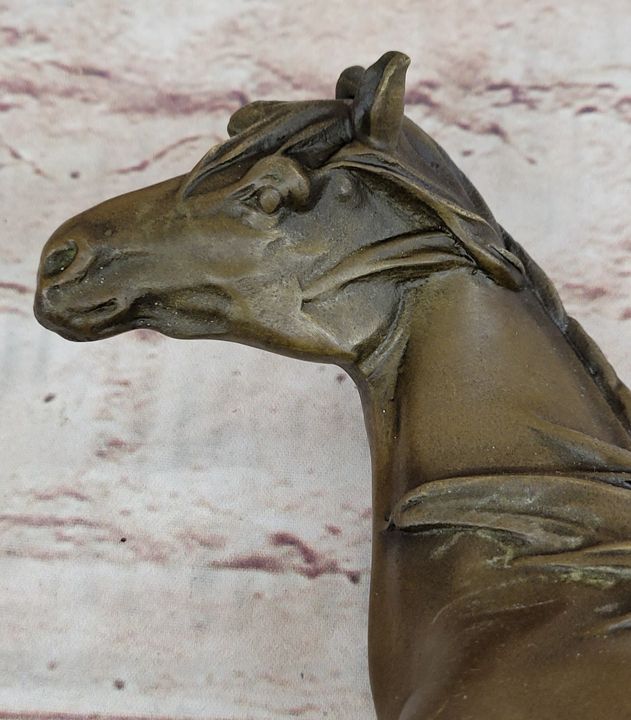 Arabian Horse Bronze Statue Sculpture PJ Mene Equestrian Stables Decor 10" x 11"