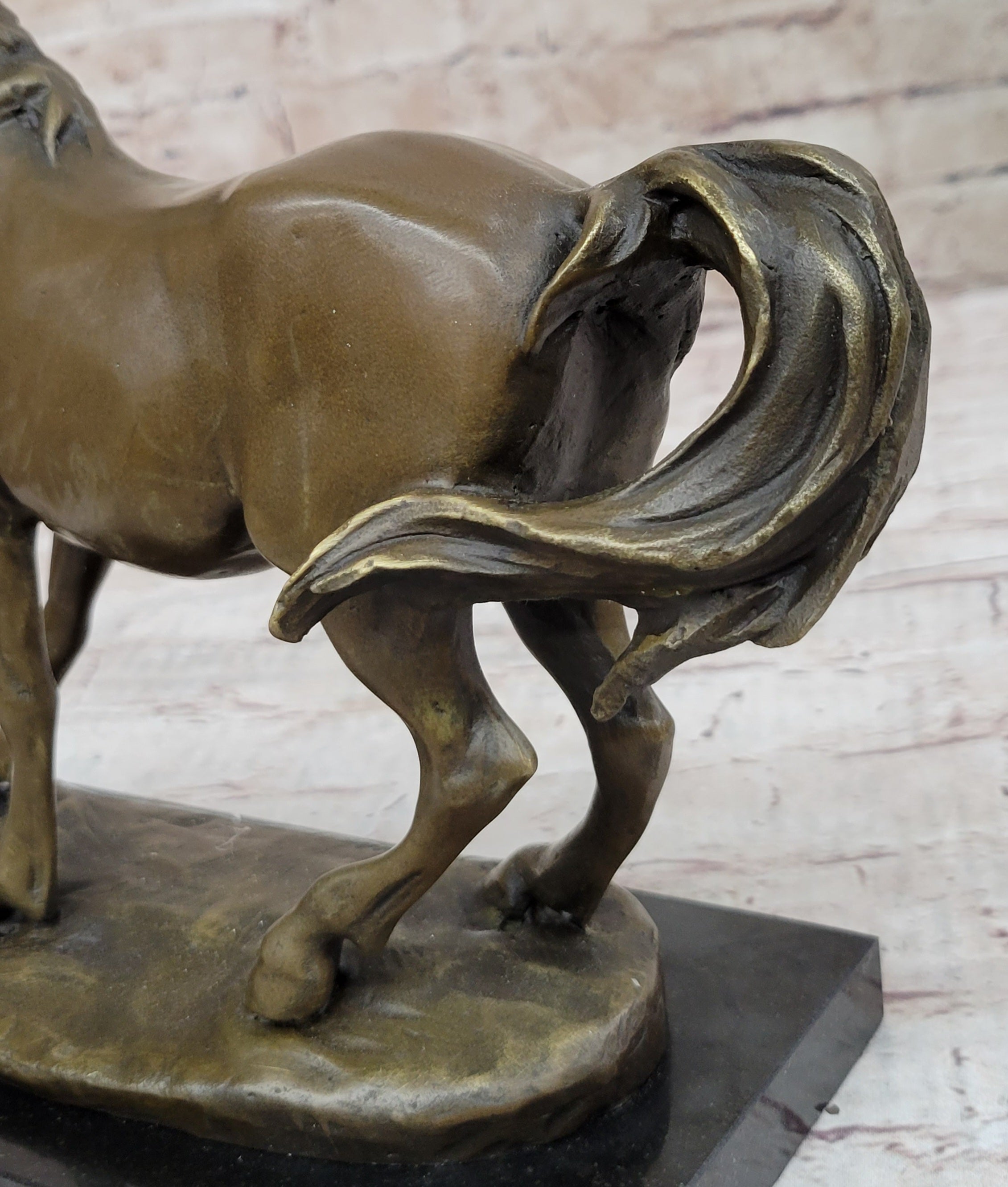 Arabian Horse Bronze Statue Sculpture PJ Mene Equestrian Stables Decor 10" x 11"