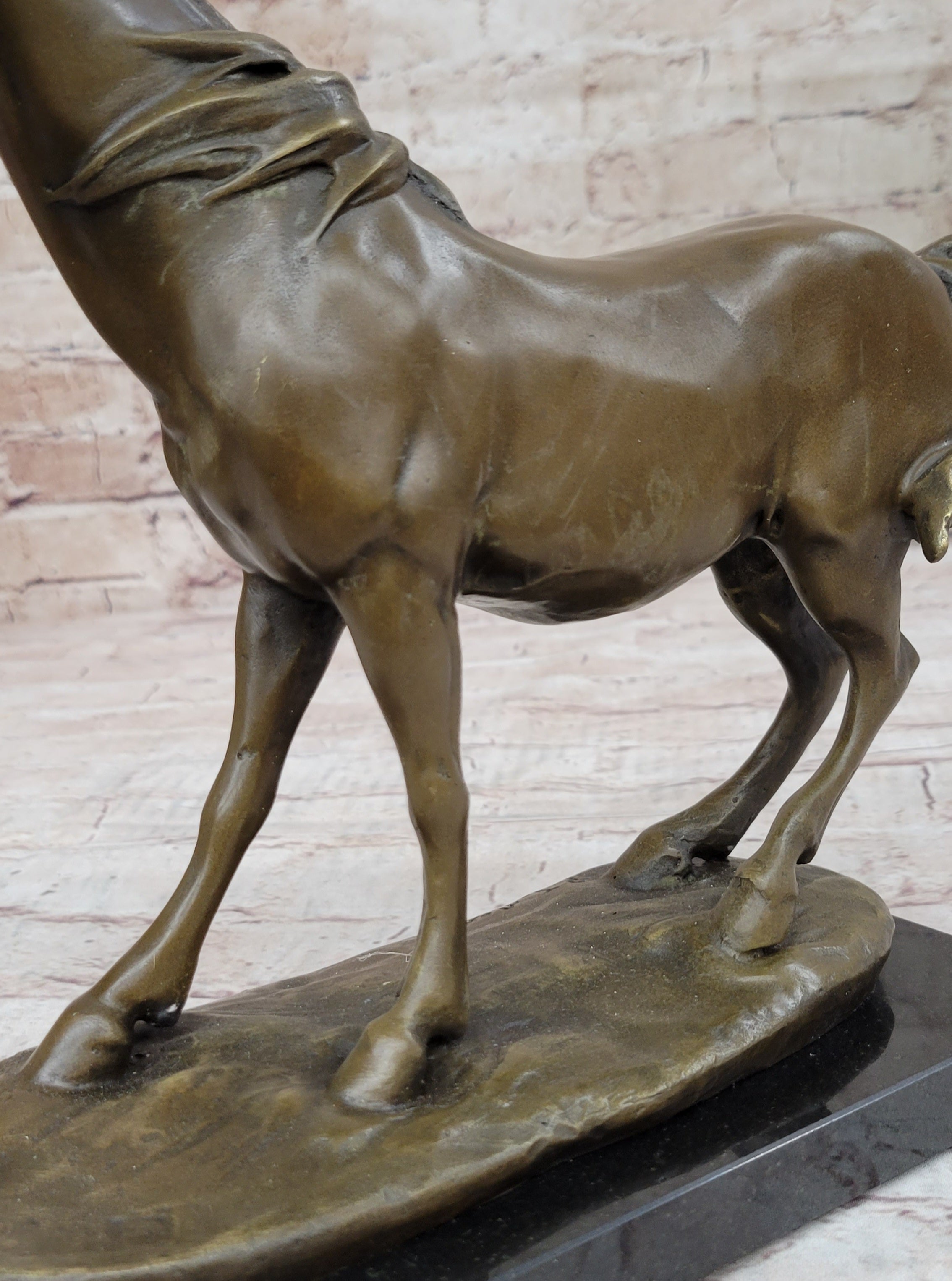 Arabian Horse Bronze Statue Sculpture PJ Mene Equestrian Stables Decor 10" x 11"