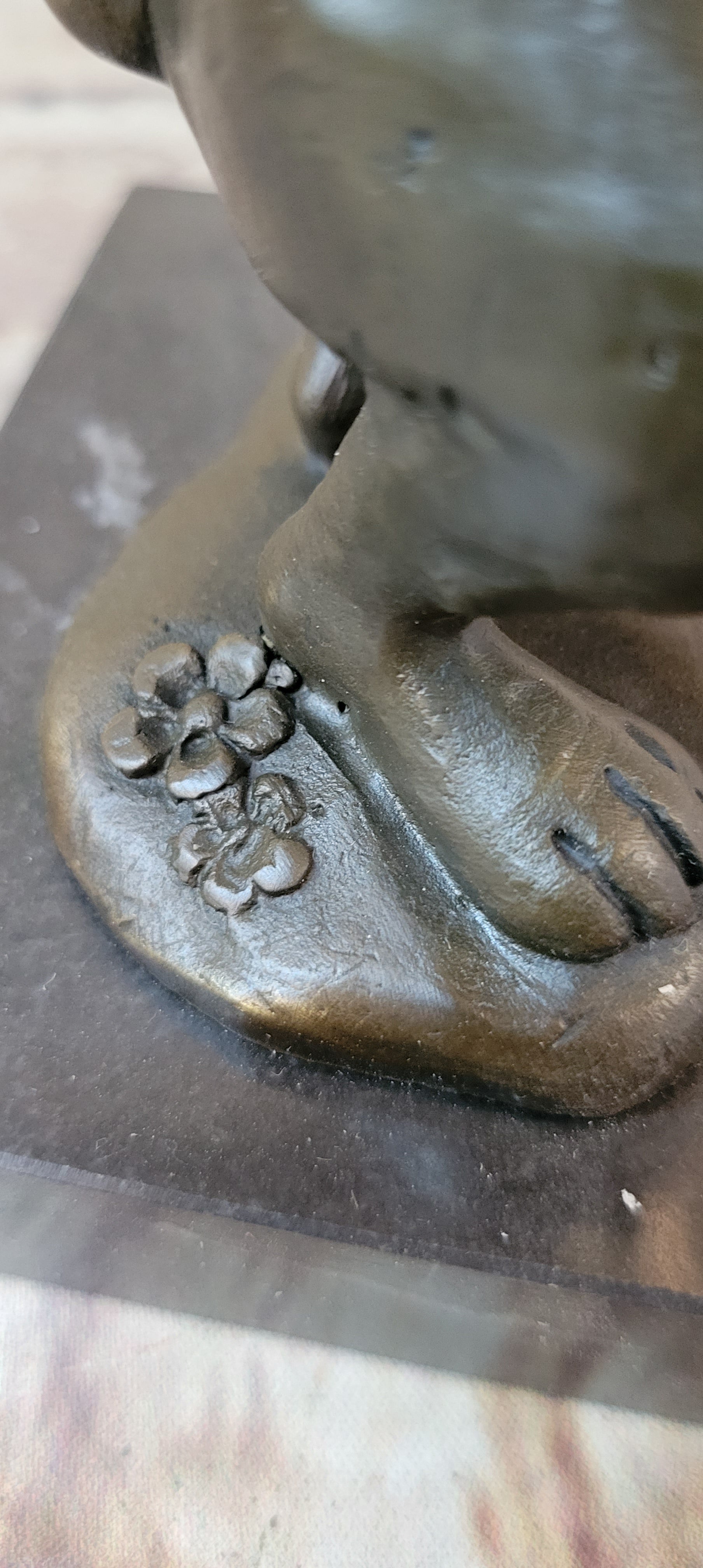 Bronze Sculpture Statue of Bunny Rabbit Holding Baby by Milo
