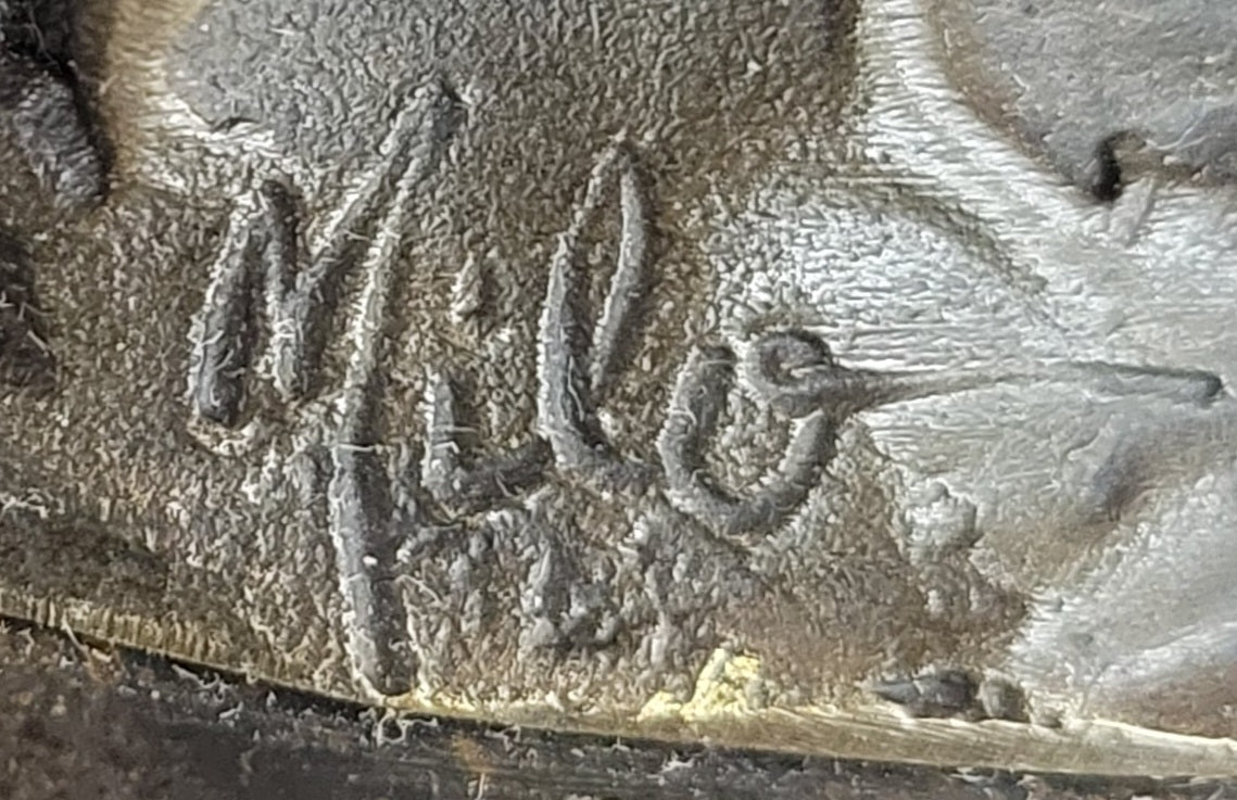 Elephant Standing on Hind Legs Bronze Figure Statue Sculpture Signed Art on Marble Base