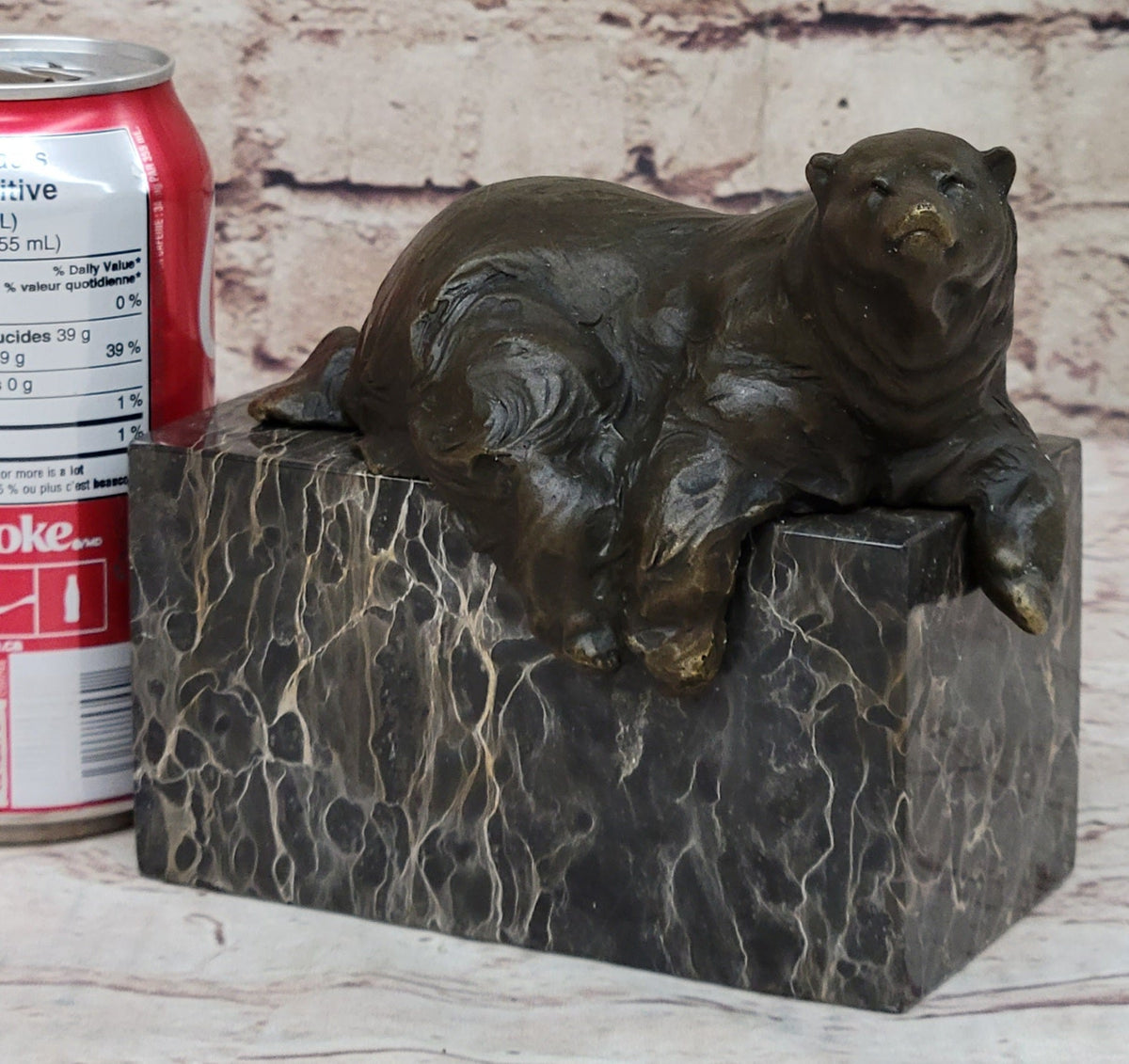 Art Deco Hot Cast Polar Bear Bookend Bookends Bronze Sculpture Statue Figurine