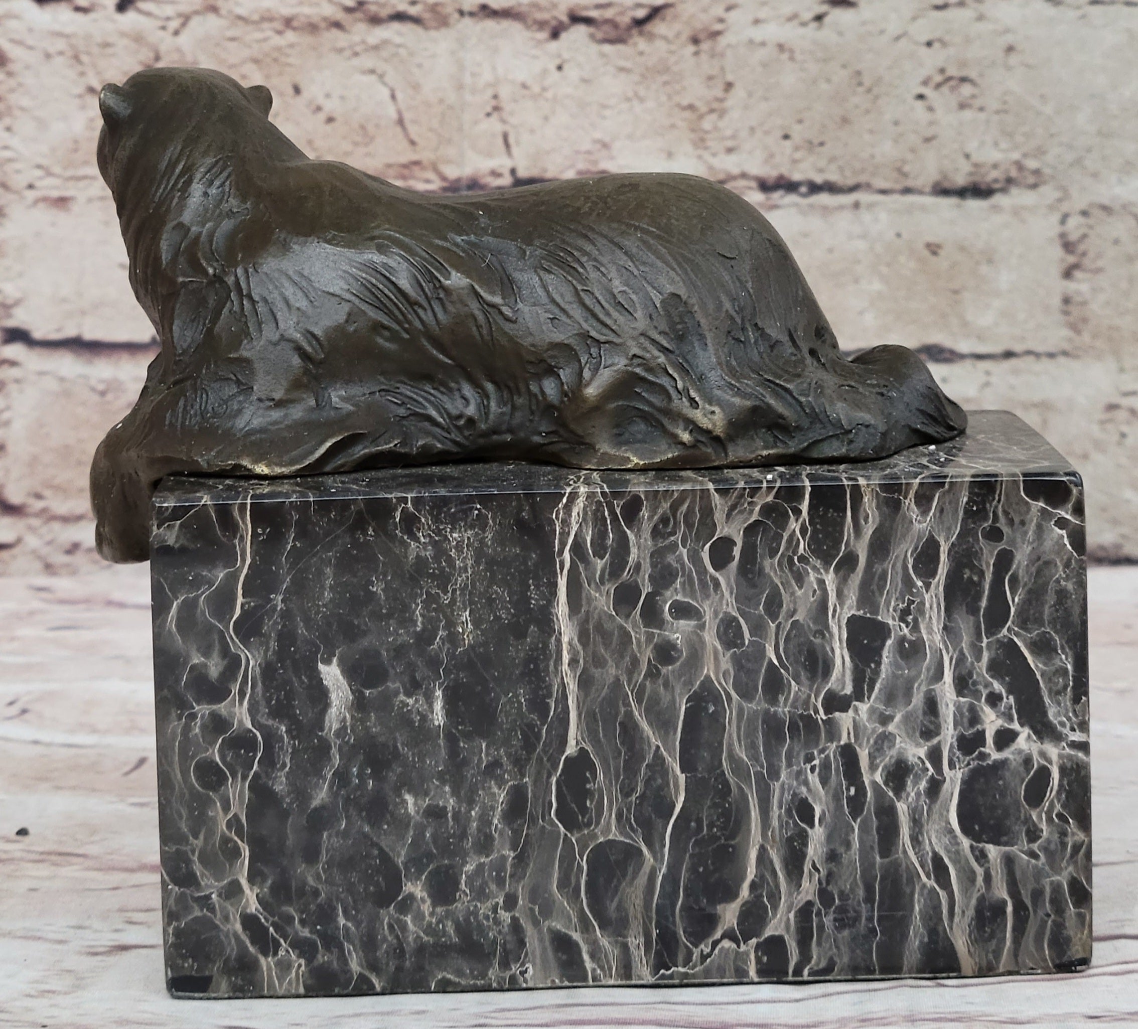 Art Deco Hot Cast Polar Bear Bookend Bookends Bronze Sculpture Statue Figurine