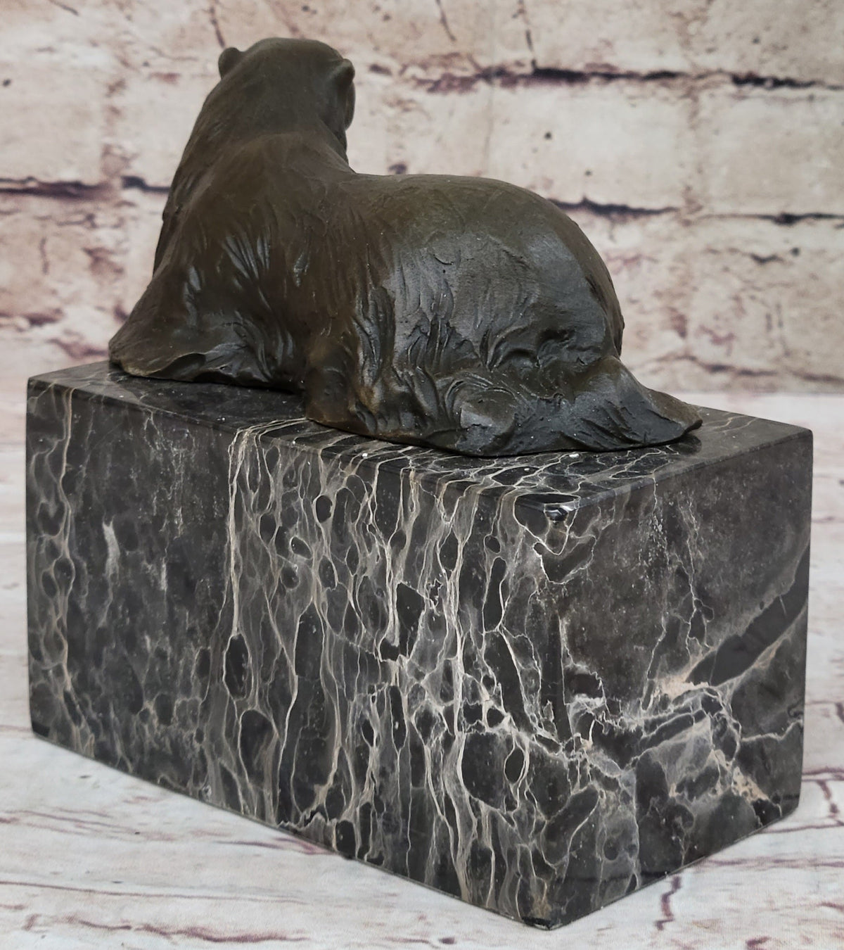 Art Deco Hot Cast Polar Bear Bookend Bookends Bronze Sculpture Statue Figurine