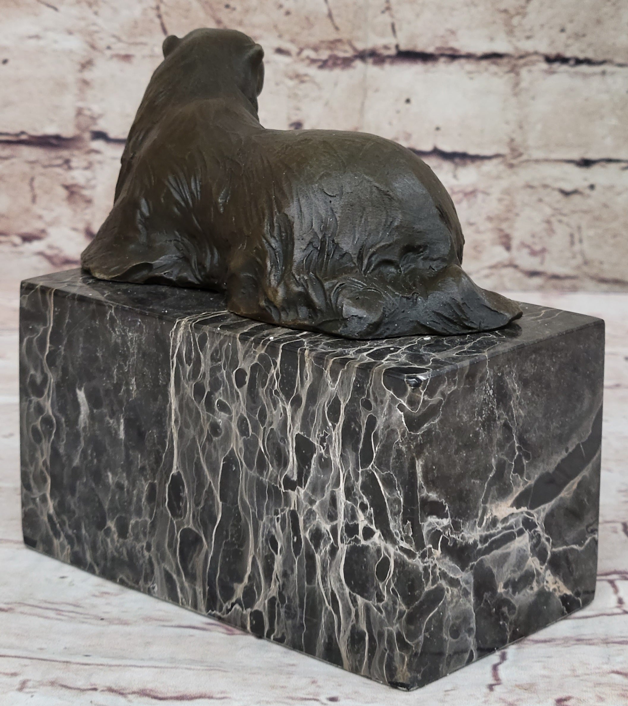 Art Deco Hot Cast Polar Bear Bookend Bookends Bronze Sculpture Statue Figurine