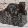 Art Deco Hot Cast Polar Bear Bookend Bookends Bronze Sculpture Statue Figurine