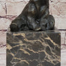 Art Deco Stylish Polar Bear Bronze Sculpture Marble Base Figurine Figure Hotcast