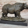 Rhinoceros Rhino Safari Wildlife Bronze Sculpture Statue Original Signed Art